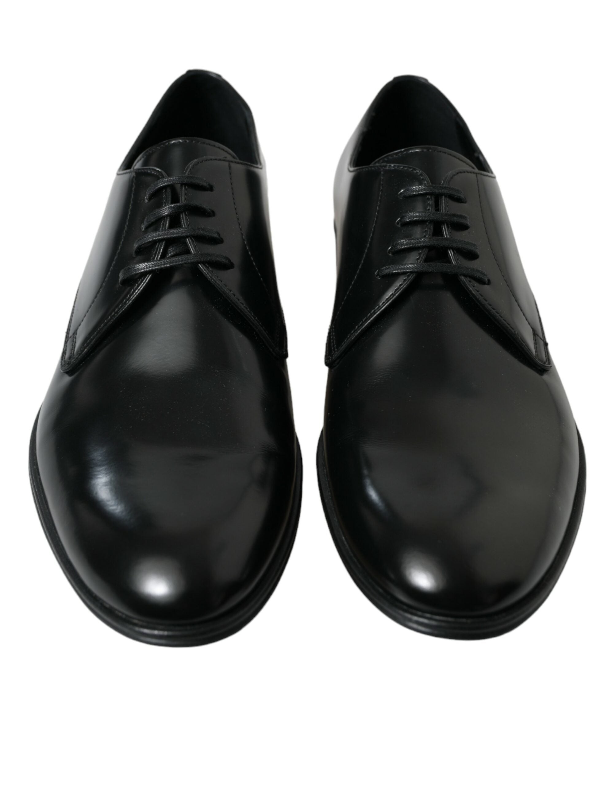 Dolce & Gabbana Black Leather Lace Up Men Dress Derby Shoes - DEA STILOSA MILANO