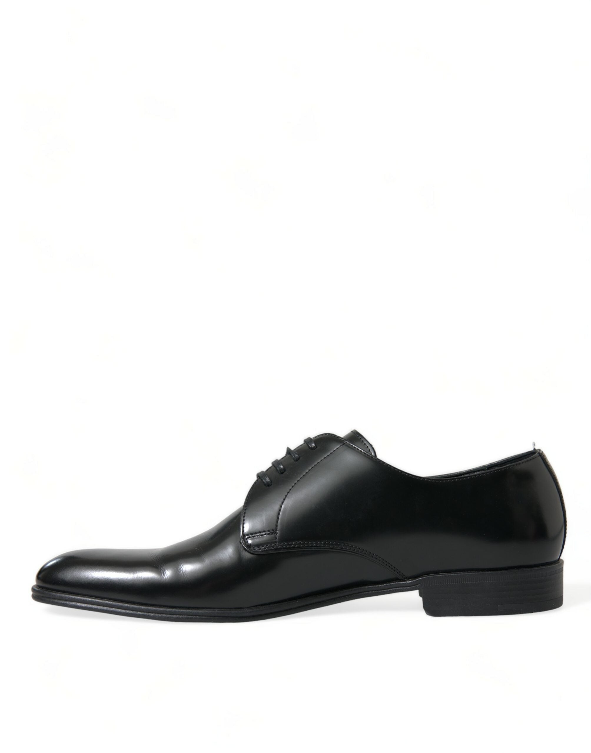 Dolce & Gabbana Black Leather Lace Up Men Dress Derby Shoes - DEA STILOSA MILANO