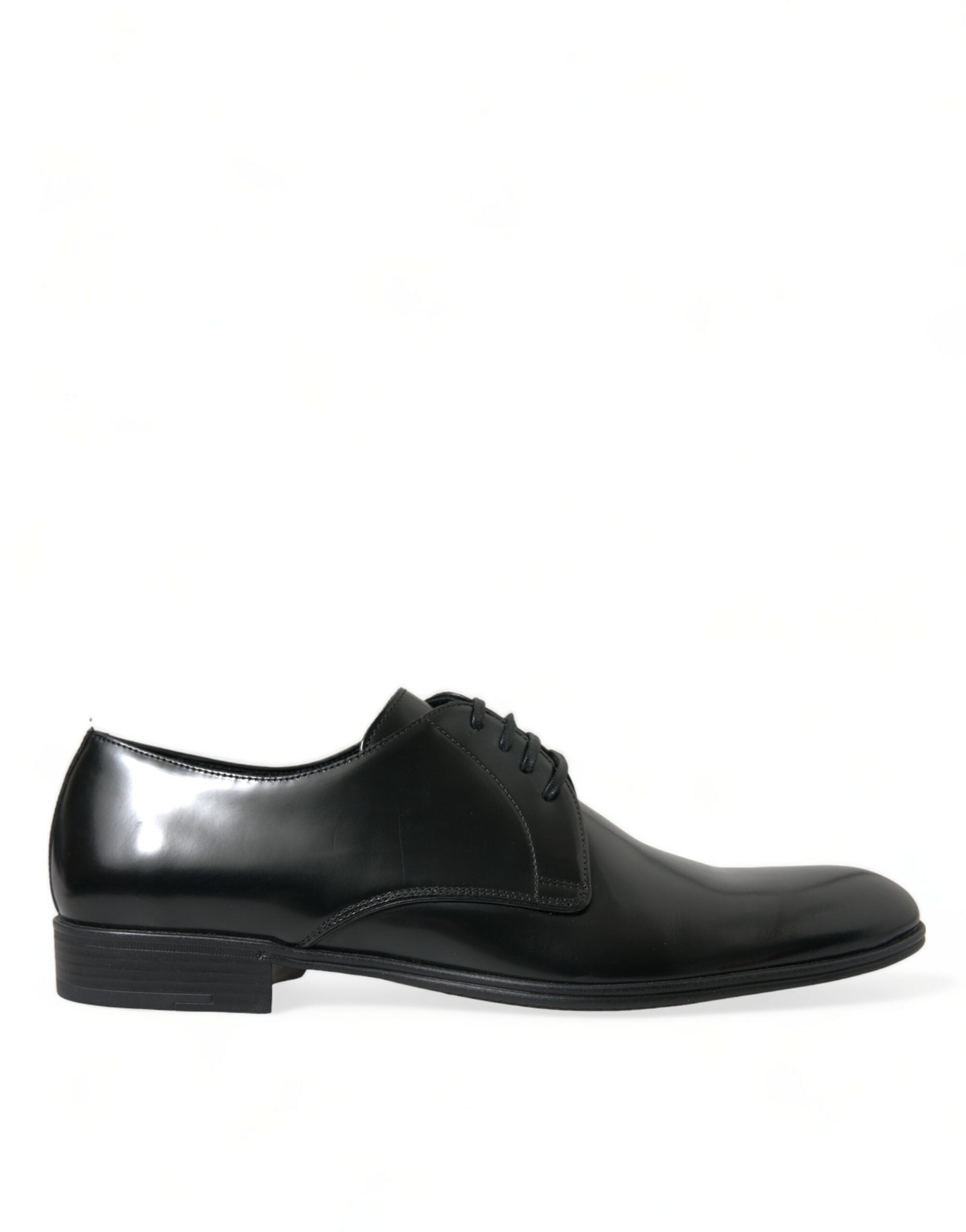 Dolce & Gabbana Black Leather Lace Up Men Dress Derby Shoes - DEA STILOSA MILANO