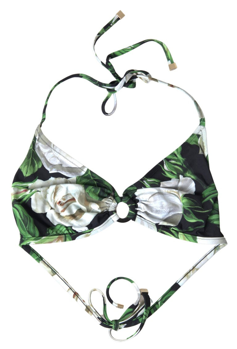 Dolce & Gabbana Black Floral Two Piece Beachwear Swimwear Bikini - DEA STILOSA MILANO