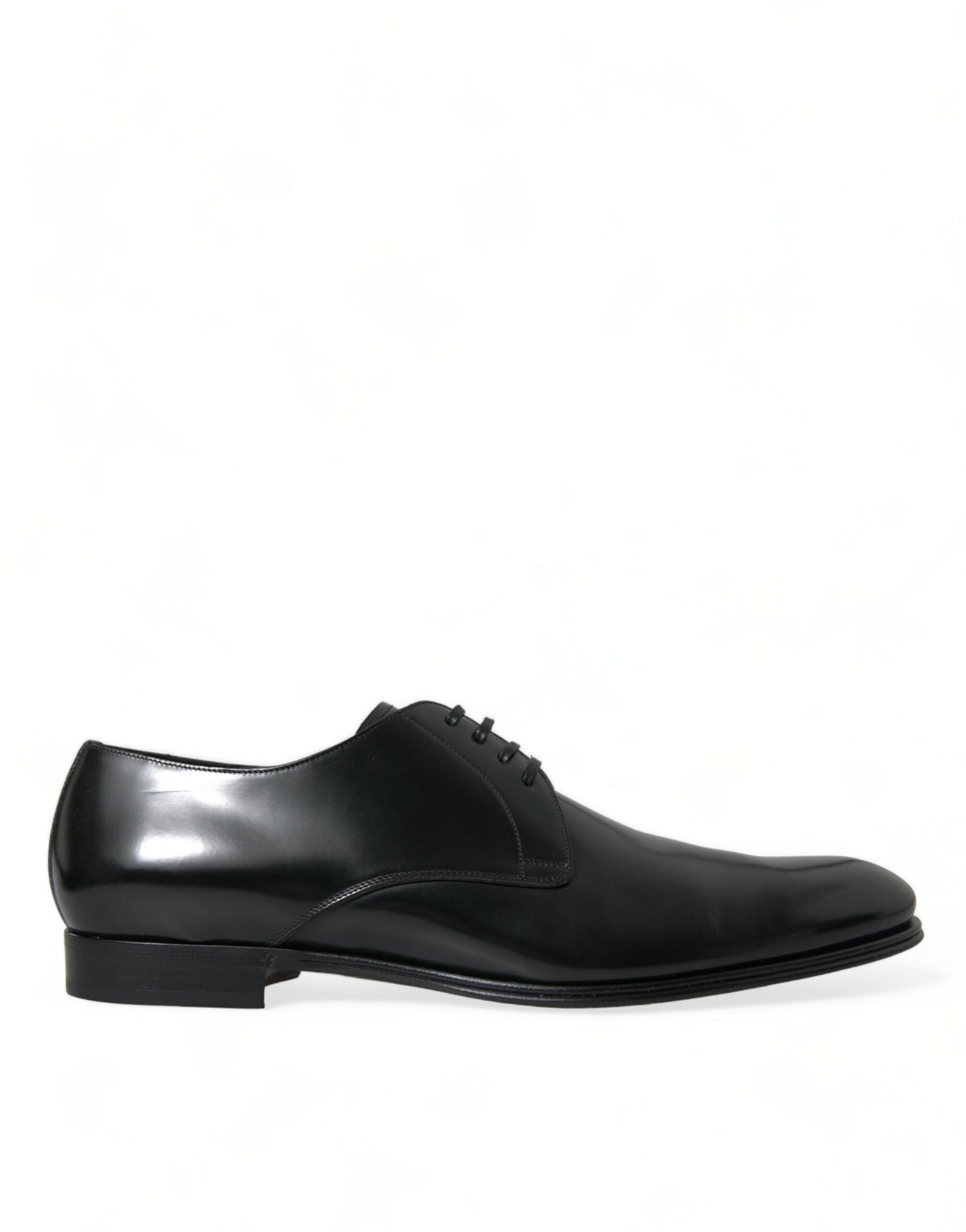 Dolce & Gabbana Black Leather Lace Up Men Dress Derby Shoes - DEA STILOSA MILANO