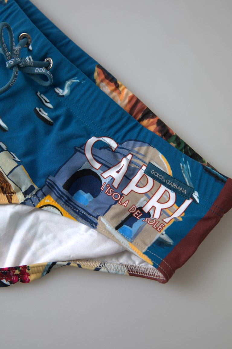 Dolce & Gabbana Multicolor Nylon CAPRI Beachwear Swimwear - DEA STILOSA MILANO