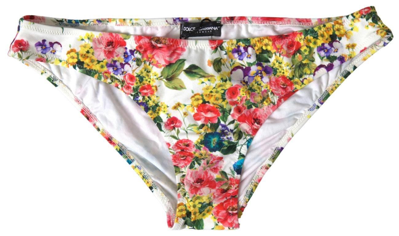 Dolce & Gabbana Multicolor Floral Beachwear Swimwear Bottom Bikini - DEA STILOSA MILANO