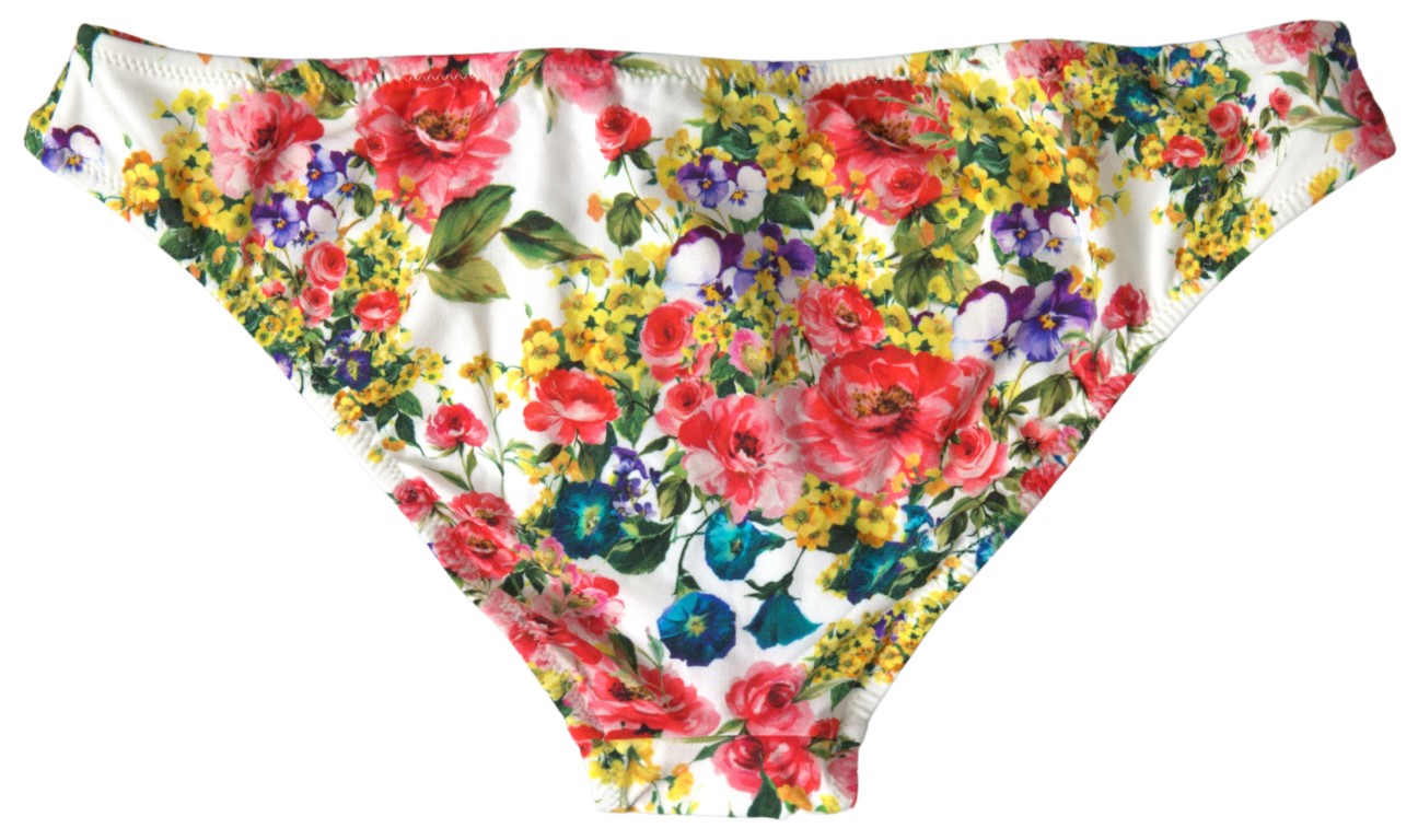 Dolce & Gabbana Multicolor Floral Beachwear Swimwear Bottom Bikini - DEA STILOSA MILANO