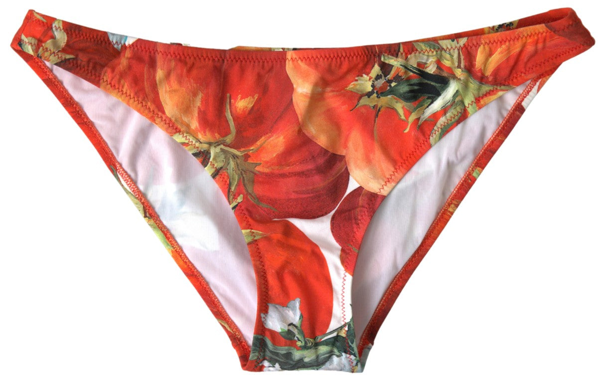 Dolce & Gabbana Orange Pumpkin Beachwear Bikini Bottom Swimwear - DEA STILOSA MILANO