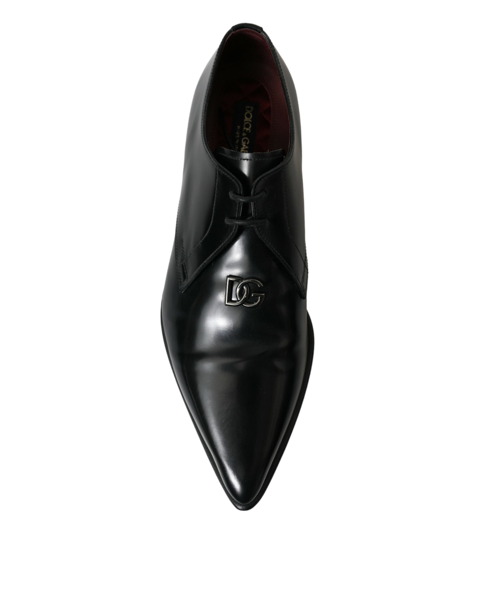 Dolce & Gabbana Black Leather Lace Up Formal Derby Dress Shoes - DEA STILOSA MILANO