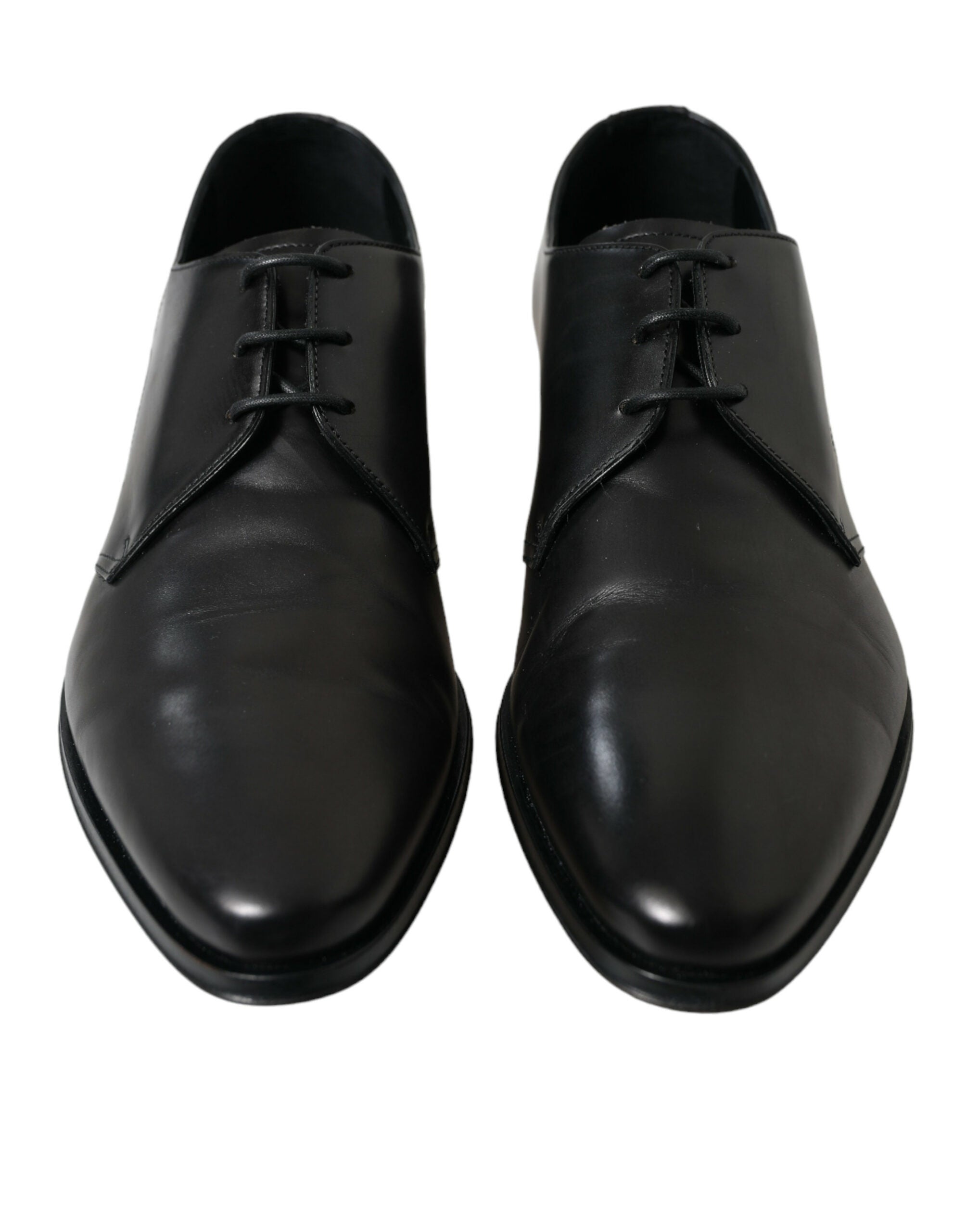 Dolce & Gabbana Black Leather Lace Up Formal Derby Dress Shoes - DEA STILOSA MILANO