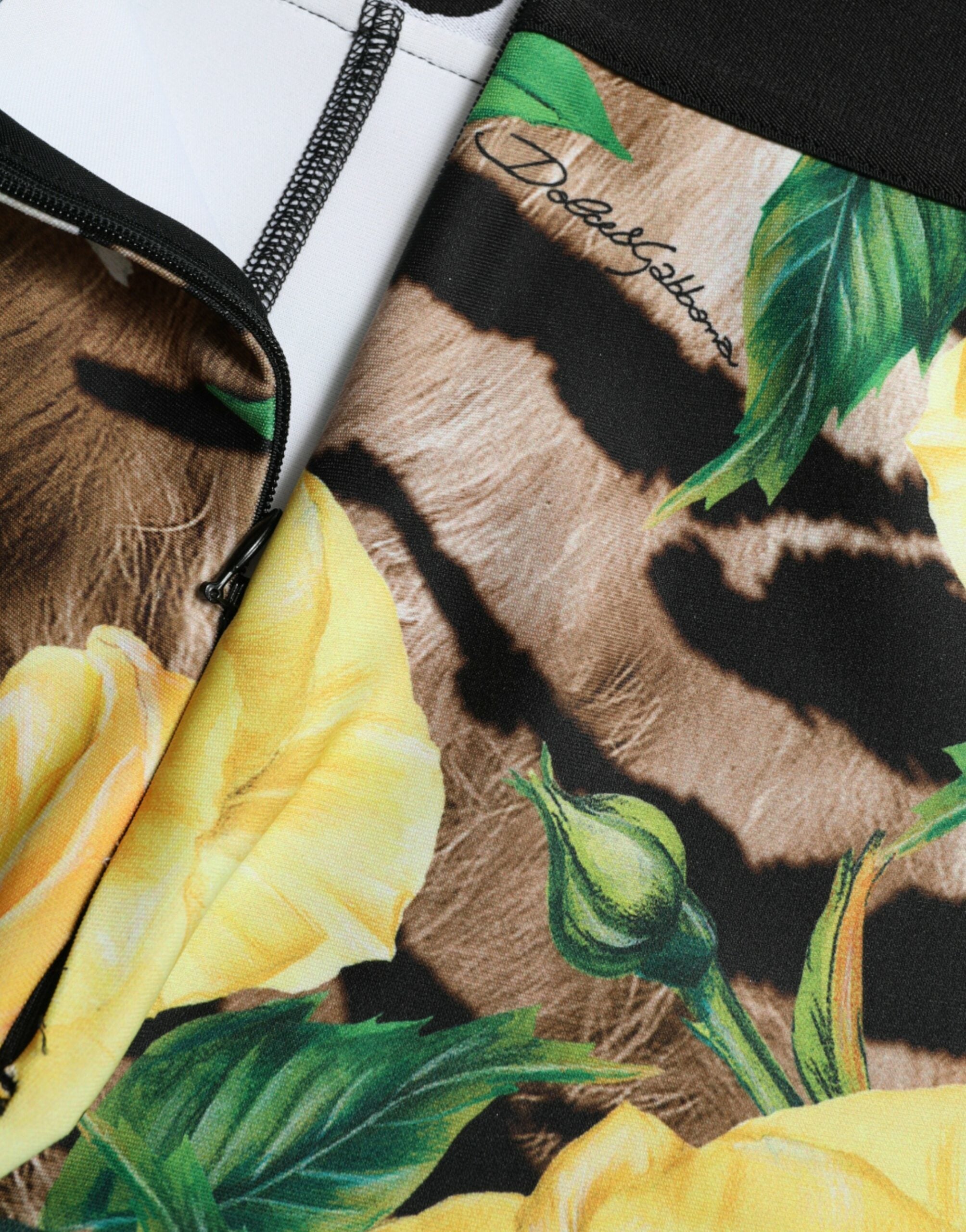 Dolce & Gabbana Multicolor Floral High Waist Leggings Pants - DEA STILOSA MILANO