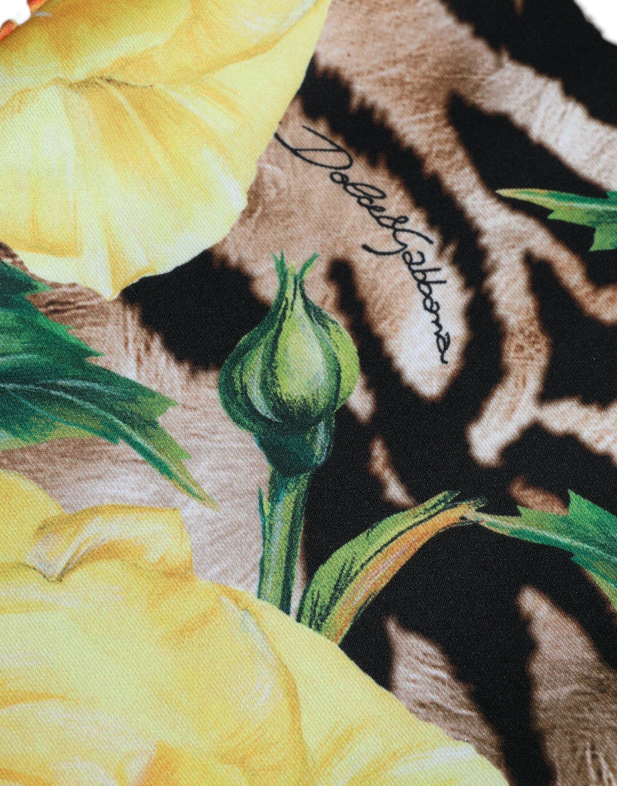 Dolce & Gabbana Multicolor Floral High Waist Leggings Pants - DEA STILOSA MILANO