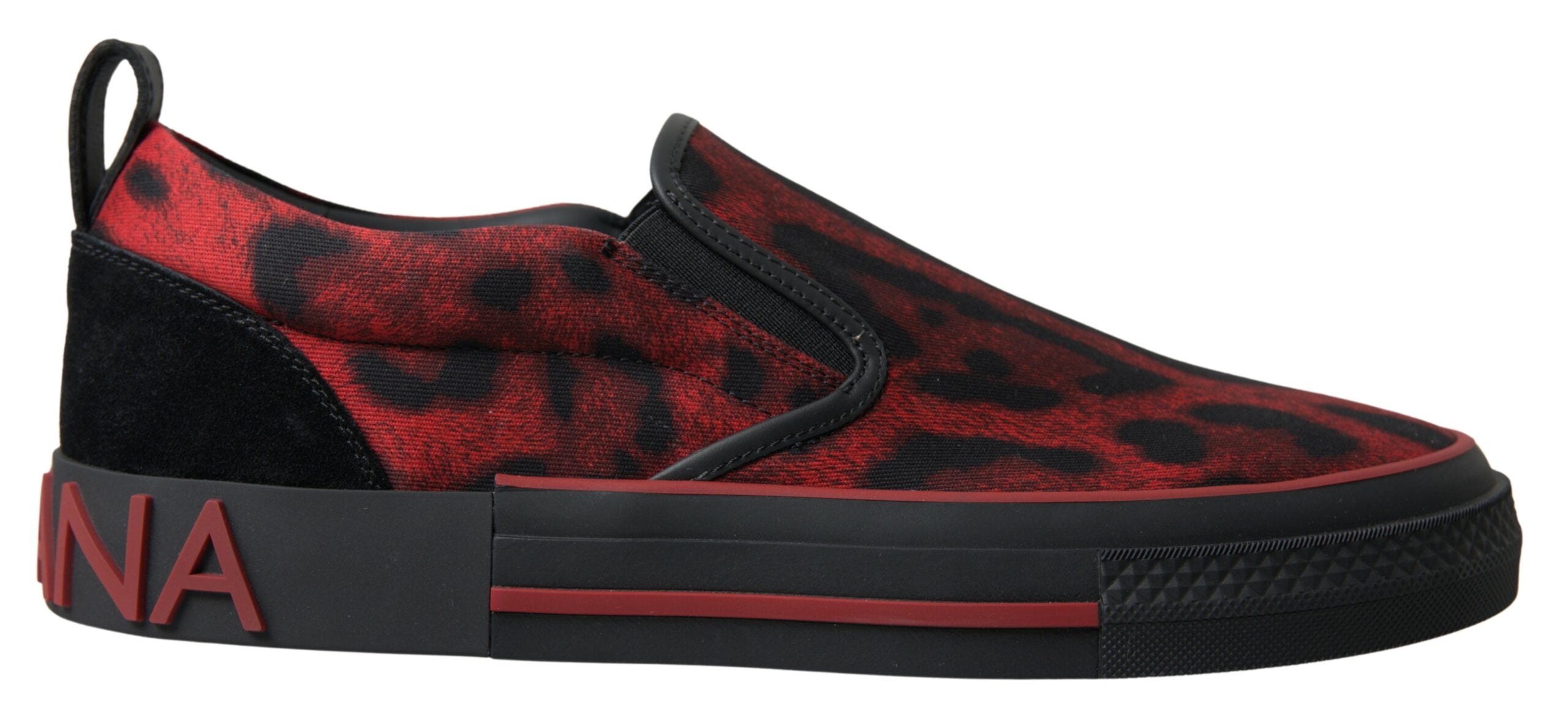 Dolce & Gabbana Red Black Leopard Loafers Sneakers Shoes - DEA STILOSA MILANO