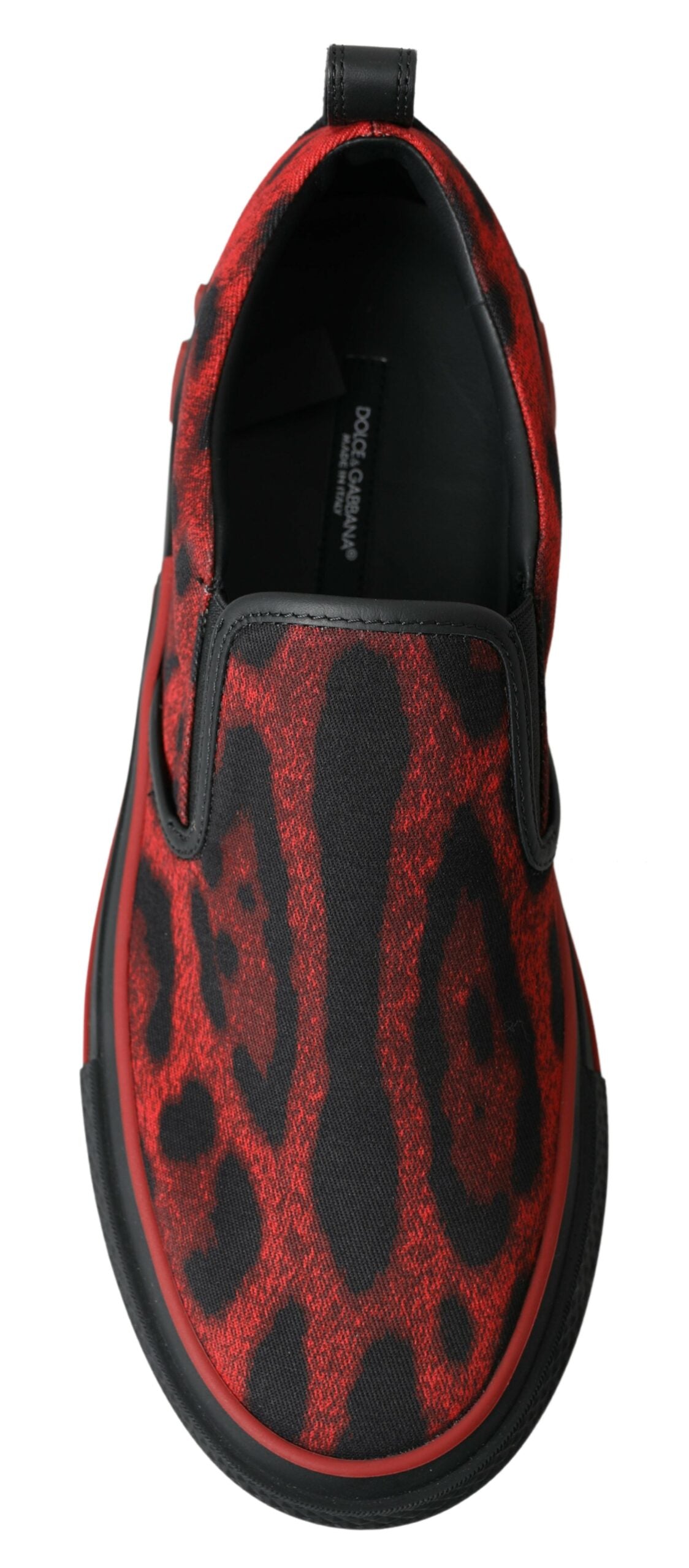 Dolce & Gabbana Red Black Leopard Loafers Sneakers Shoes - DEA STILOSA MILANO