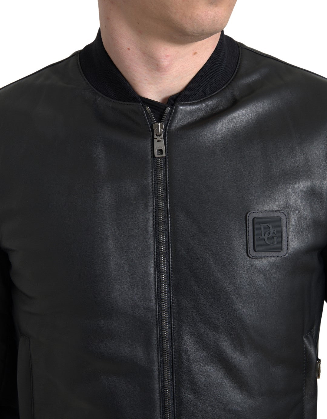 Dolce & Gabbana Black Polyester Full Zip Bomber Coat Jacket - DEA STILOSA MILANO
