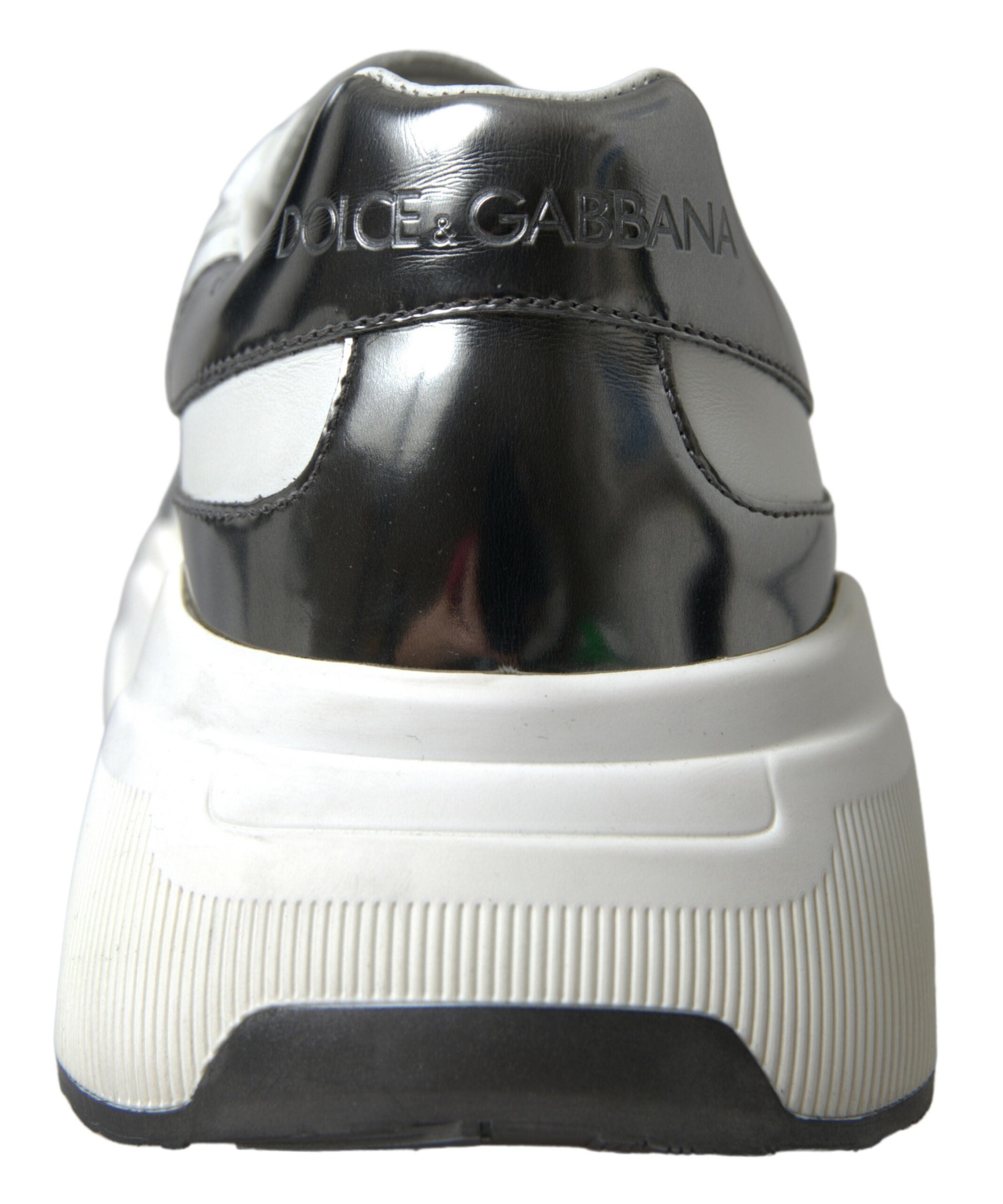 Dolce & Gabbana White Silver Leather Daymaster Womens - DEA STILOSA MILANO