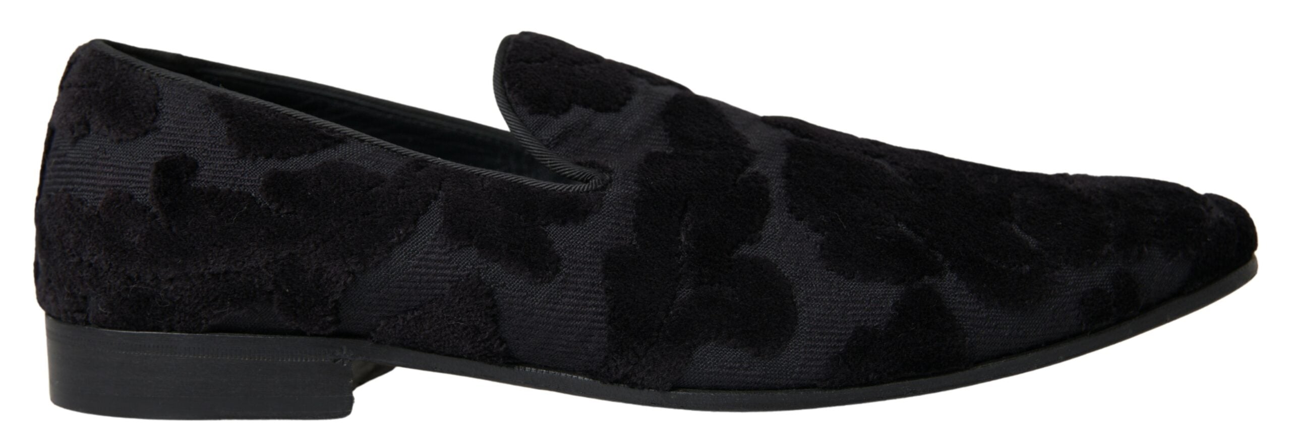 Dolce & Gabbana Black Brocade Loafers Formal Shoes - DEA STILOSA MILANO