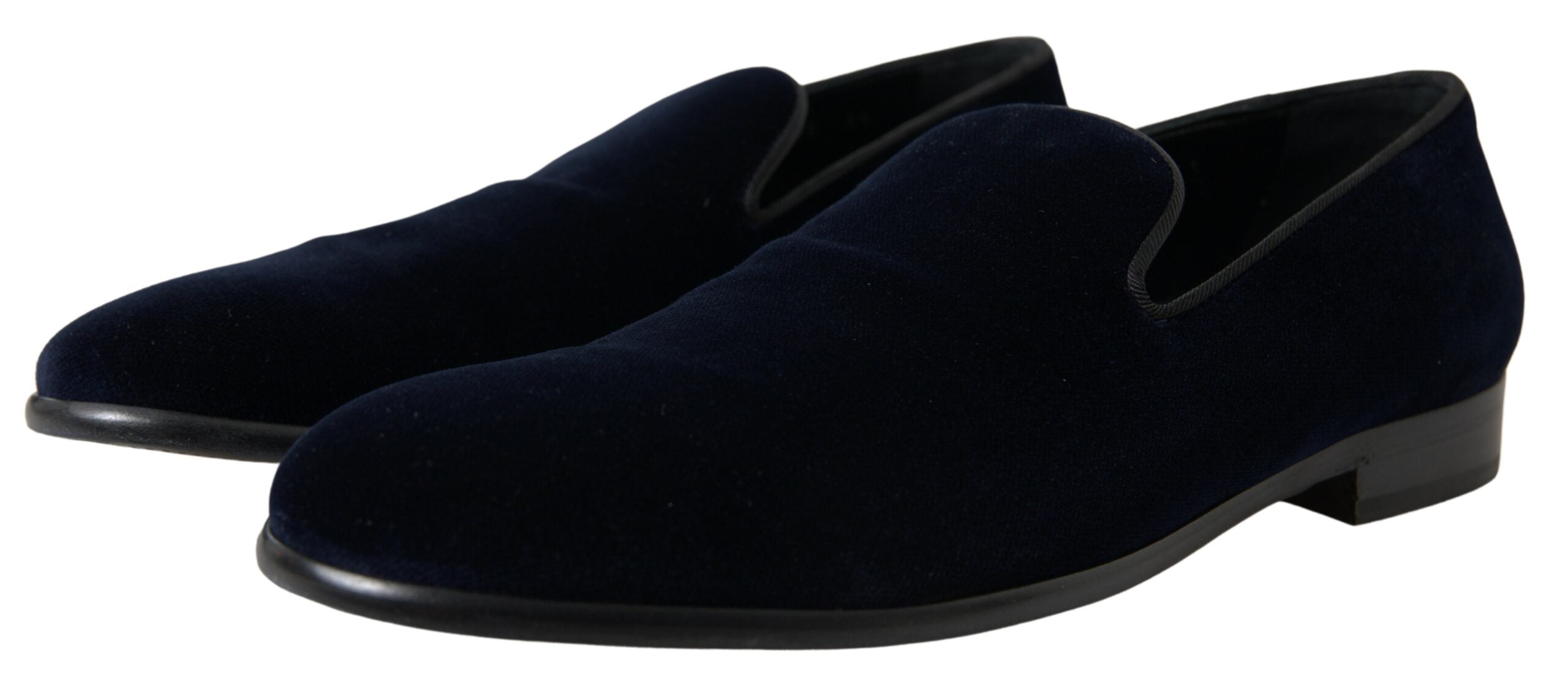 Dolce & Gabbana Blue Velvet Loafers Formal Shoes - DEA STILOSA MILANO
