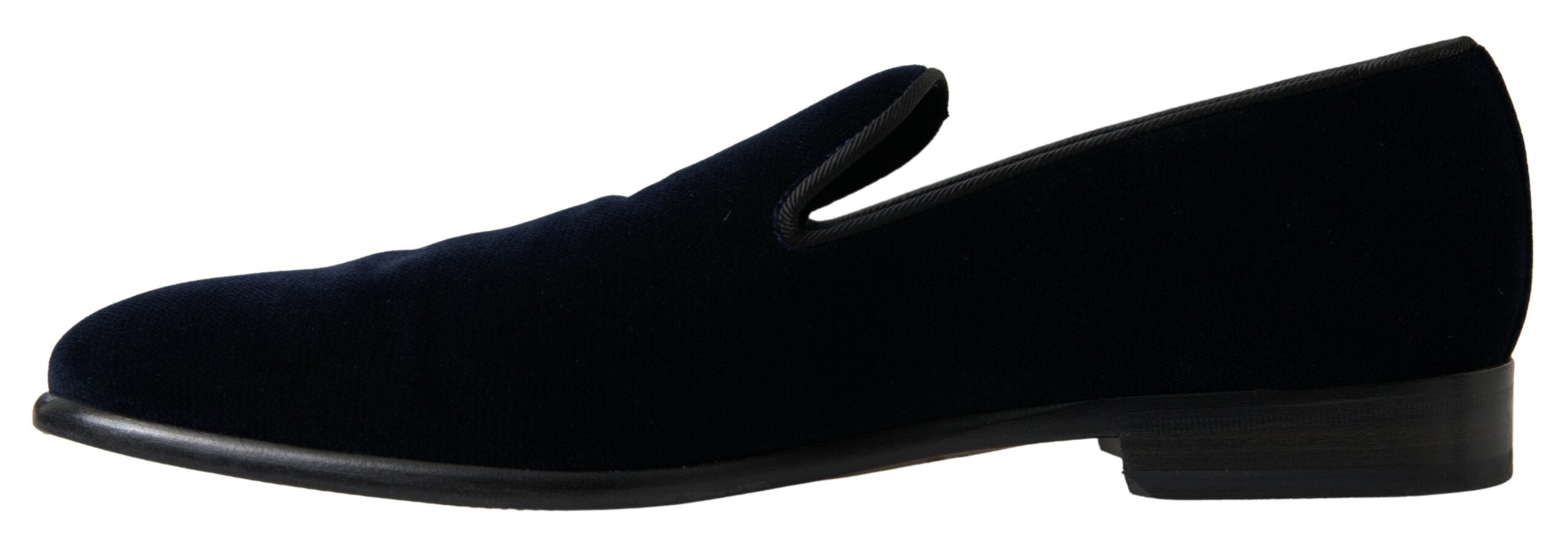 Dolce & Gabbana Blue Velvet Loafers Formal Shoes - DEA STILOSA MILANO