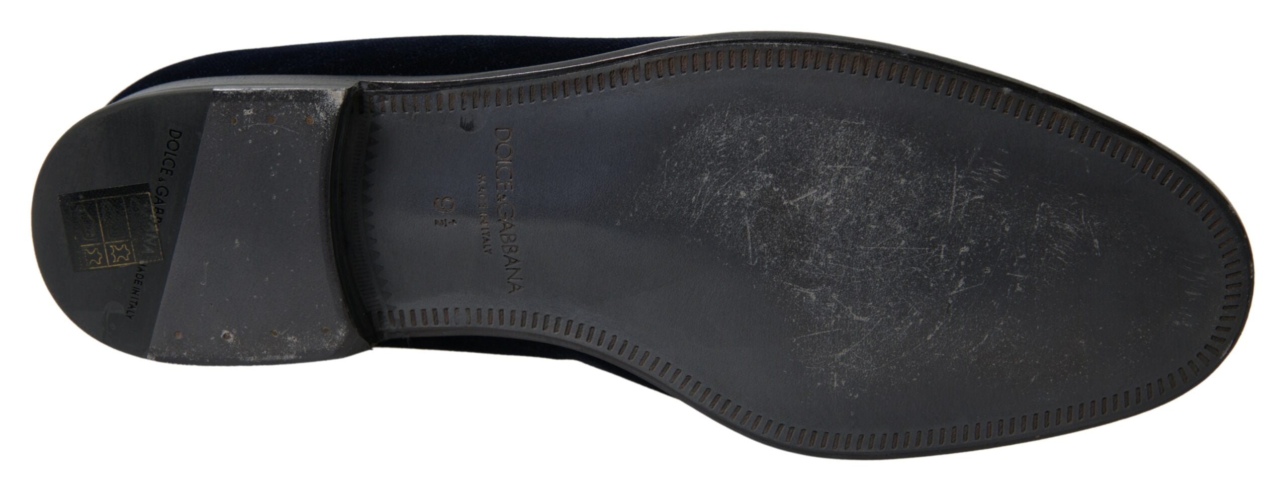 Dolce & Gabbana Blue Velvet Loafers Formal Shoes - DEA STILOSA MILANO