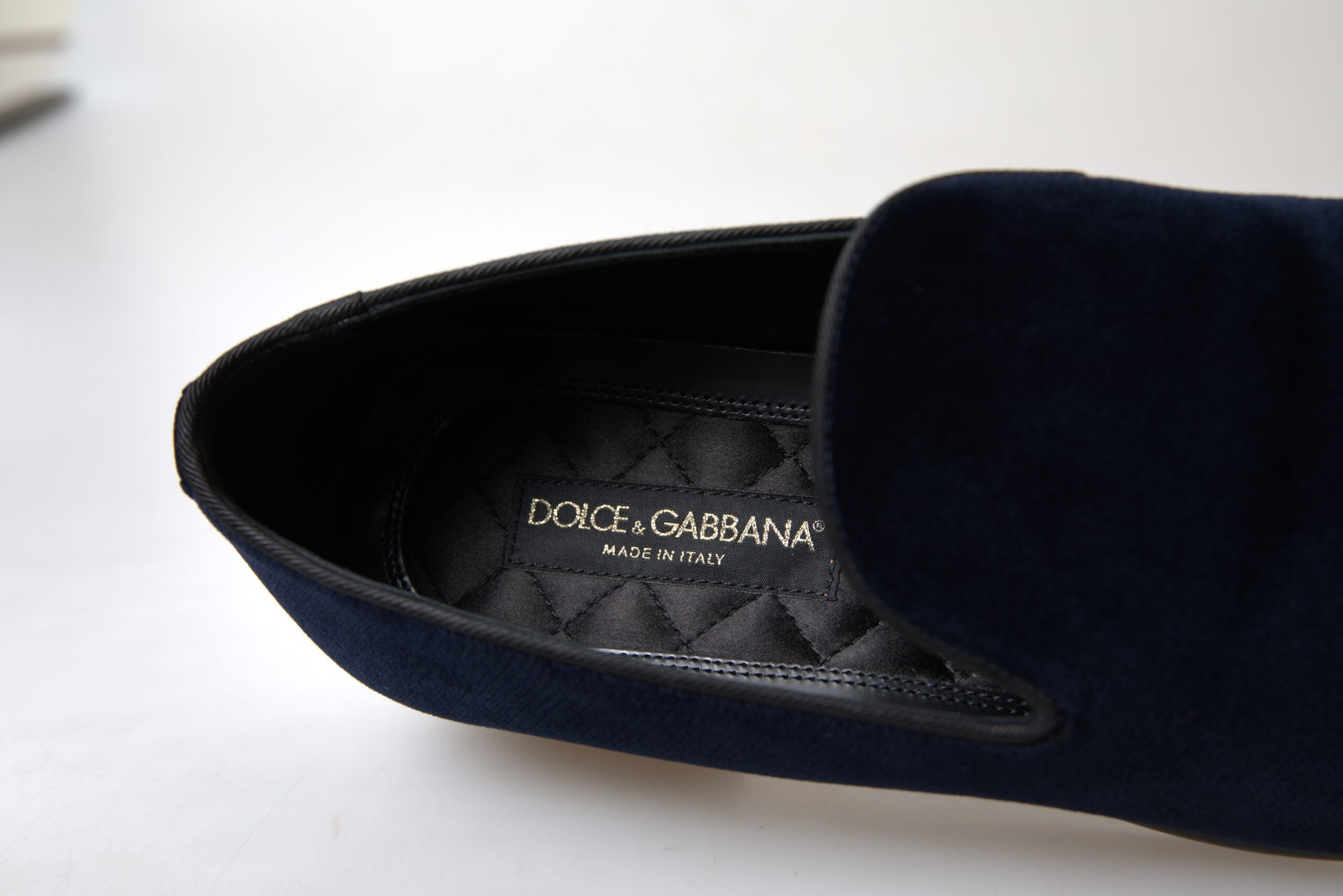 Dolce & Gabbana Blue Velvet Loafers Formal Shoes - DEA STILOSA MILANO