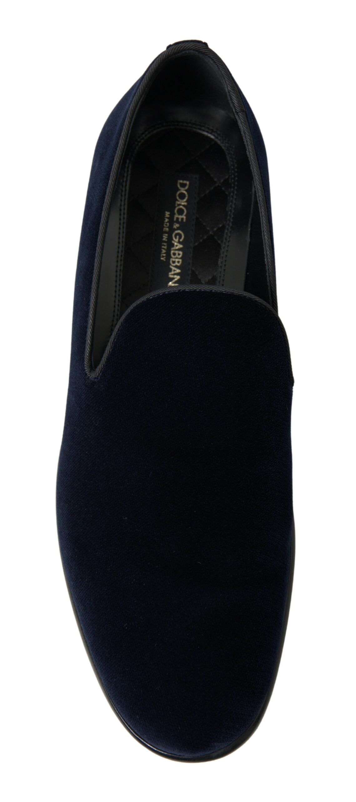 Dolce & Gabbana Blue Velvet Loafers Formal Shoes - DEA STILOSA MILANO