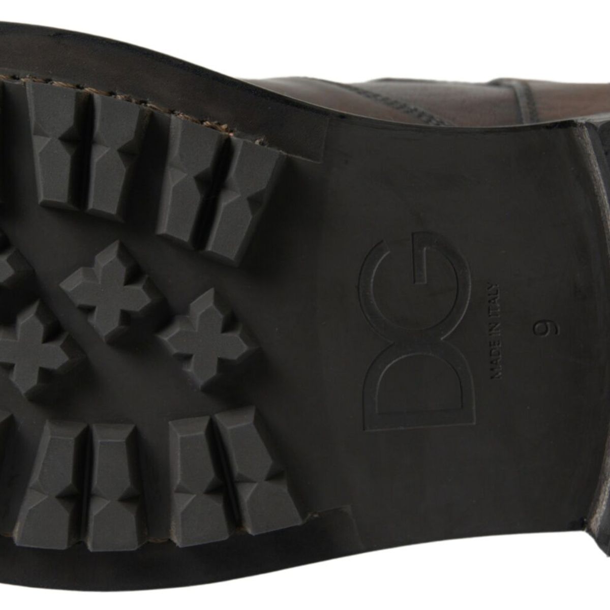 Dolce & Gabbana Brown Leather Midcalf Mens Boots - DEA STILOSA MILANO