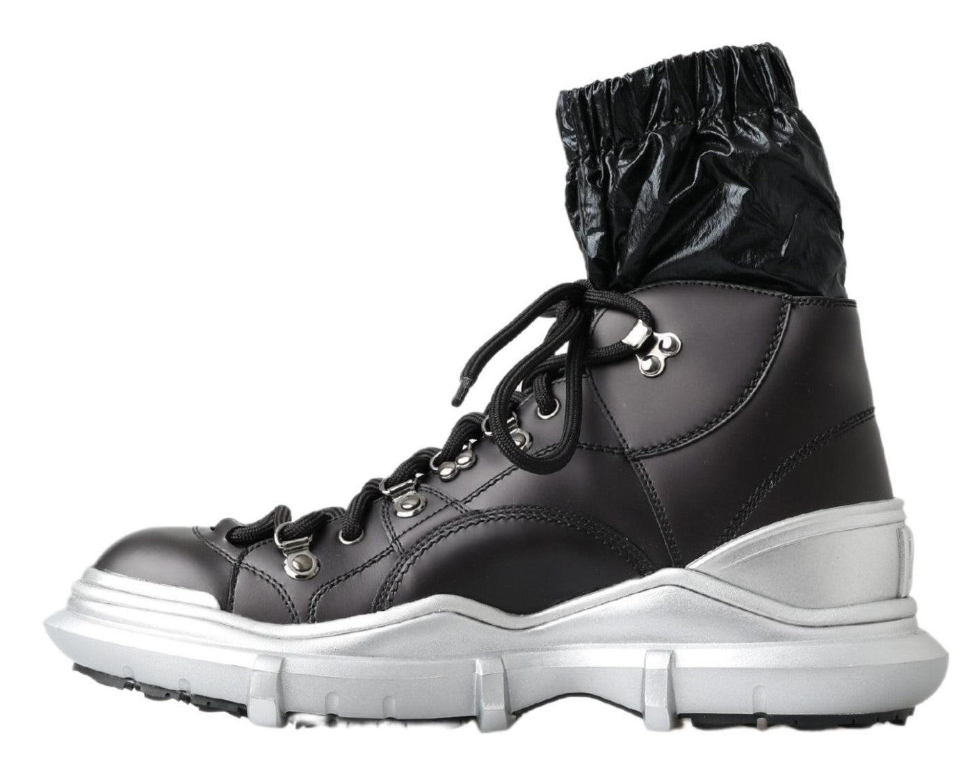 Dolce & Gabbana Black Nylon Galileo High Top Sneakers Shoes - DEA STILOSA MILANO