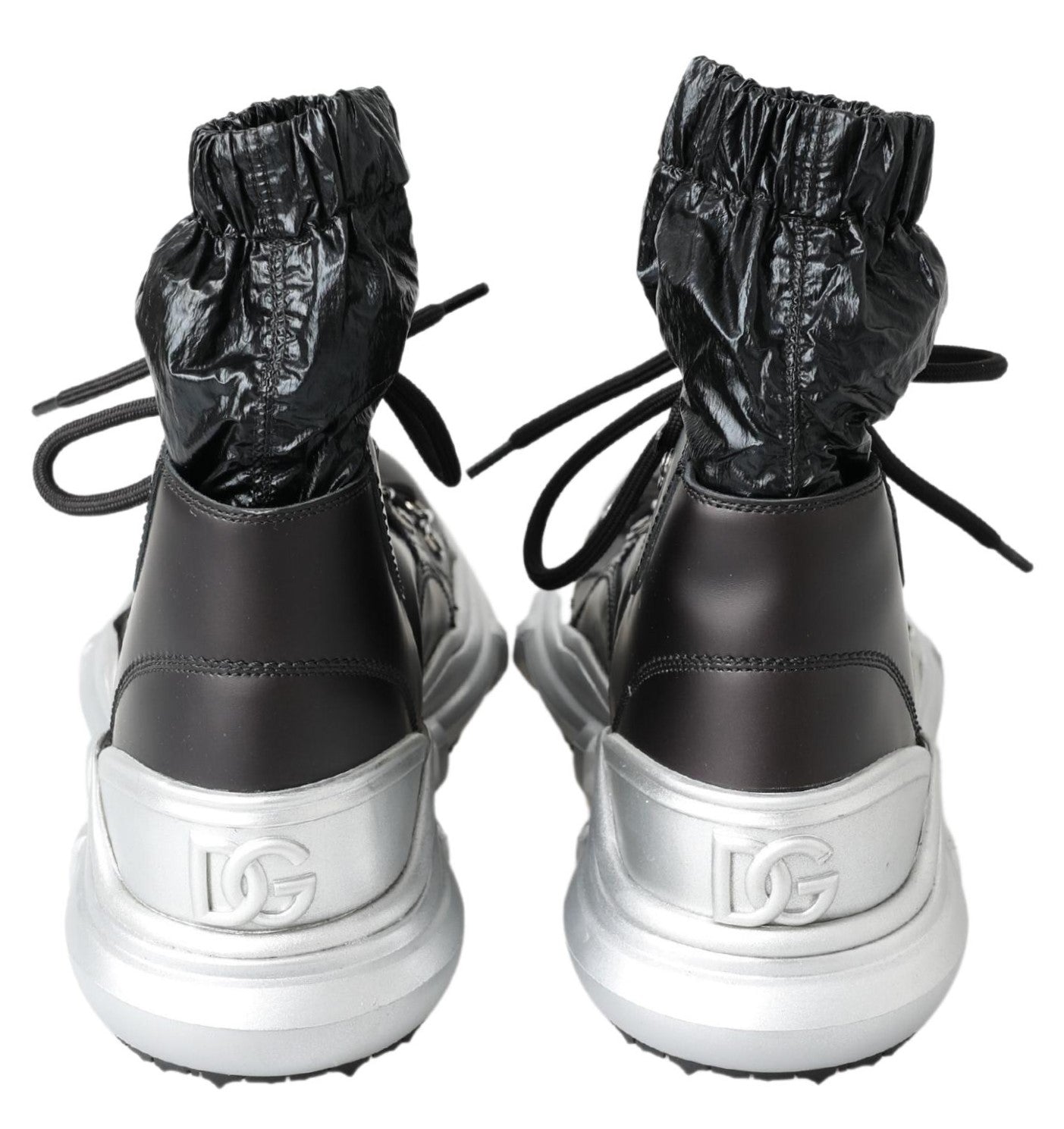 Dolce & Gabbana Black Nylon Galileo High Top Sneakers Shoes - DEA STILOSA MILANO