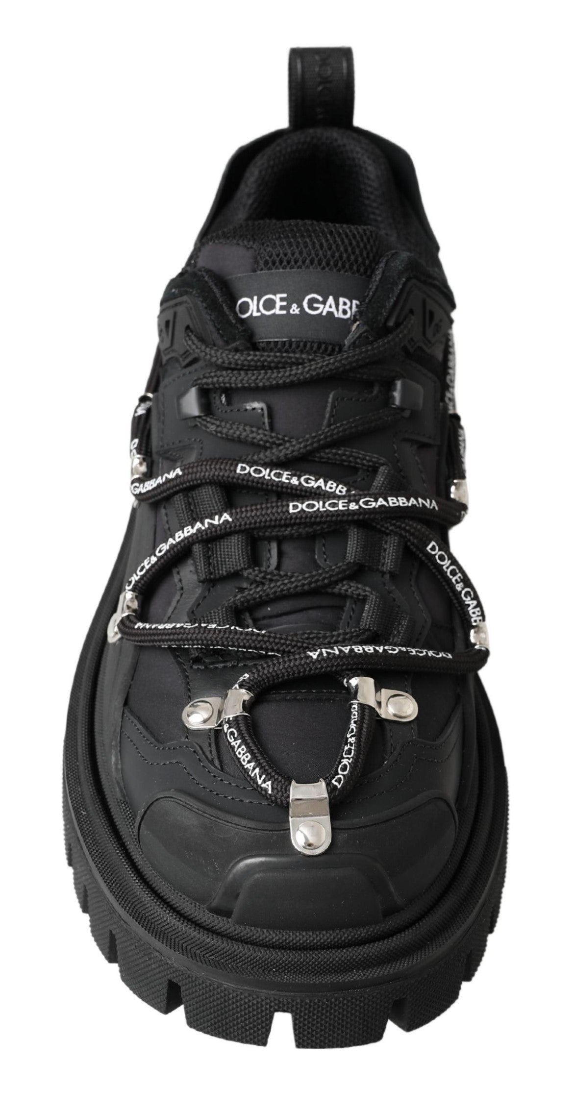 Dolce & Gabbana Black Trekking Derby Logo Sneakers - DEA STILOSA MILANO