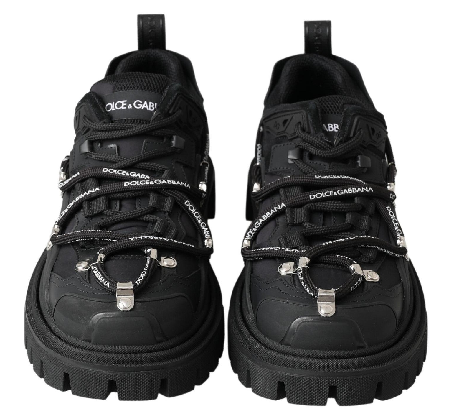Dolce & Gabbana Black Trekking Derby Logo Sneakers - DEA STILOSA MILANO