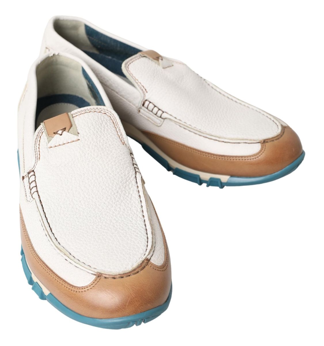 Dolce & Gabbana White Leather Loafers Moccasins Shoes - DEA STILOSA MILANO