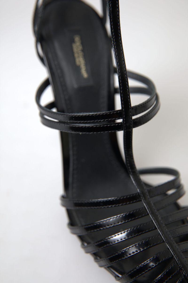 Dolce & Gabbana Black Stiletto High Heels Sandals - DEA STILOSA MILANO