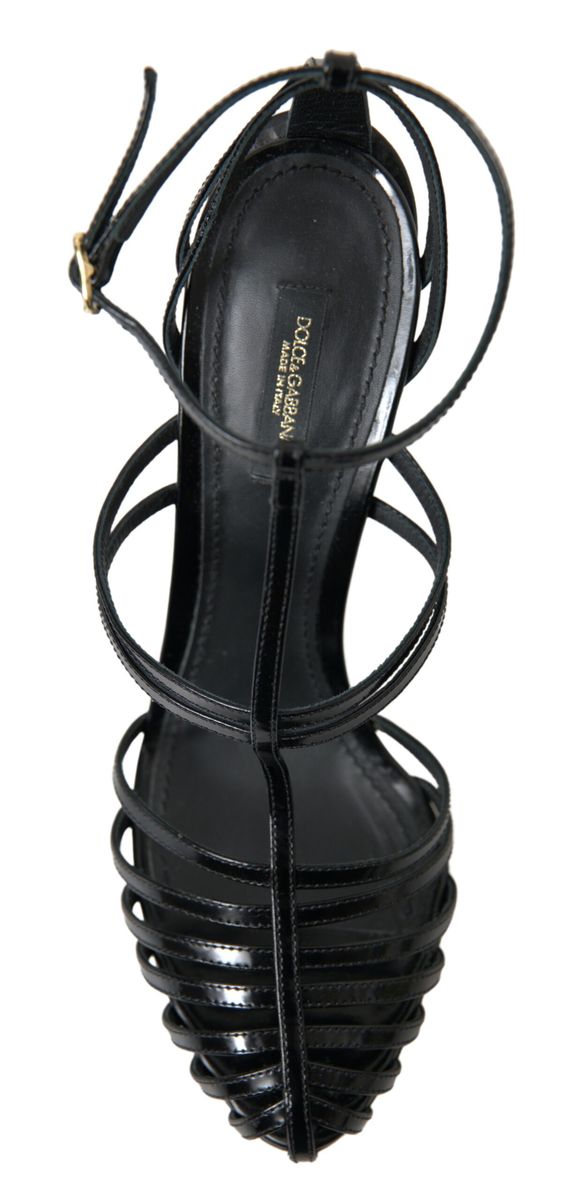 Dolce & Gabbana Black Stiletto High Heels Sandals - DEA STILOSA MILANO