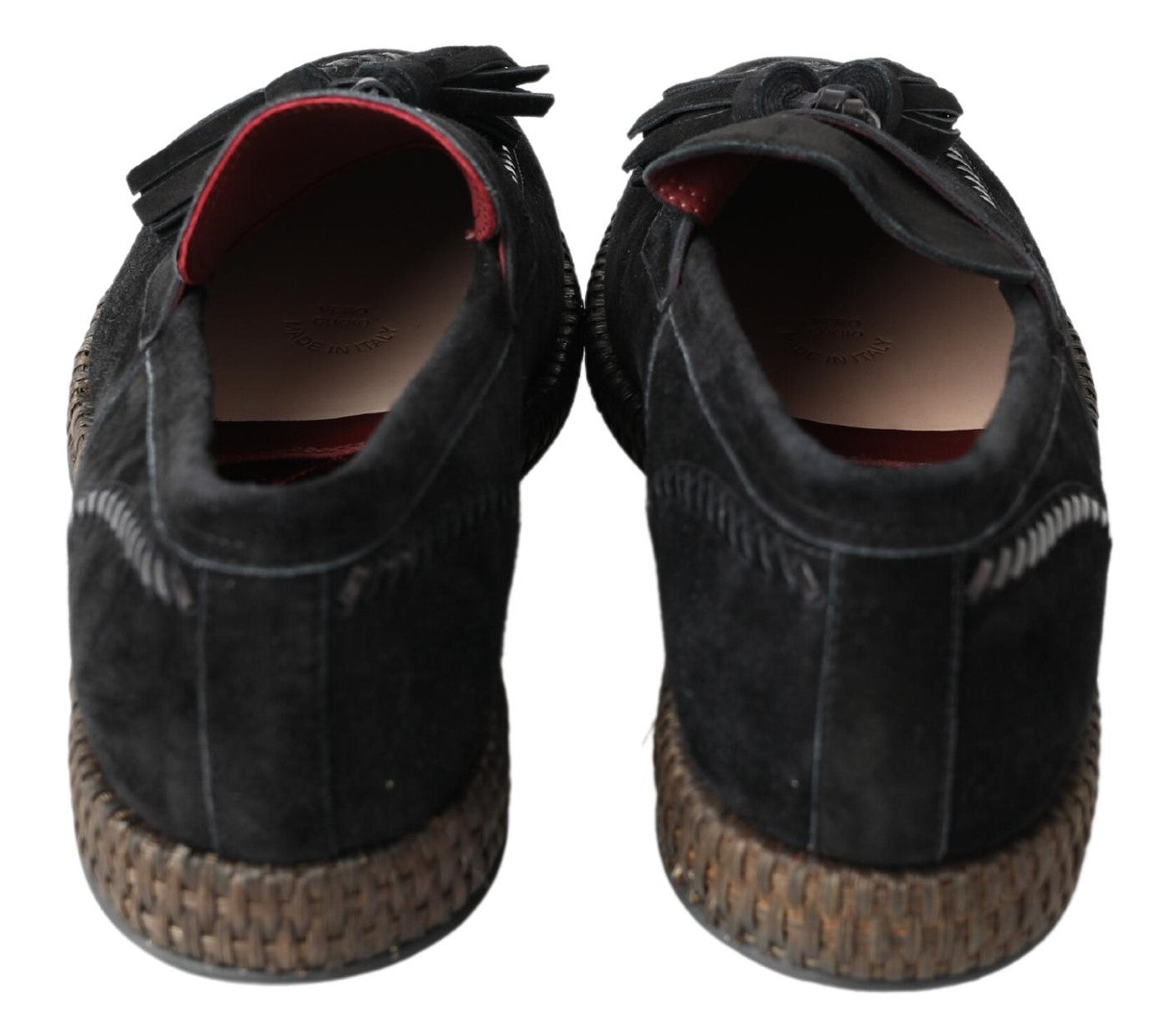 Dolce & Gabbana Black Suede Leather Casual Espadrille Shoes - DEA STILOSA MILANO
