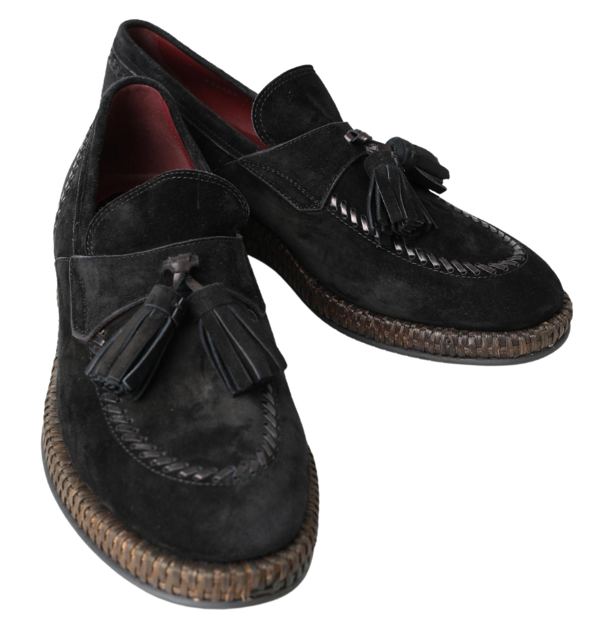 Dolce & Gabbana Black Suede Leather Casual Espadrille Shoes - DEA STILOSA MILANO