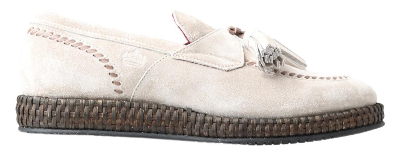 Dolce & Gabbana Ivory Suede Leather Men Espadrille Shoes - DEA STILOSA MILANO