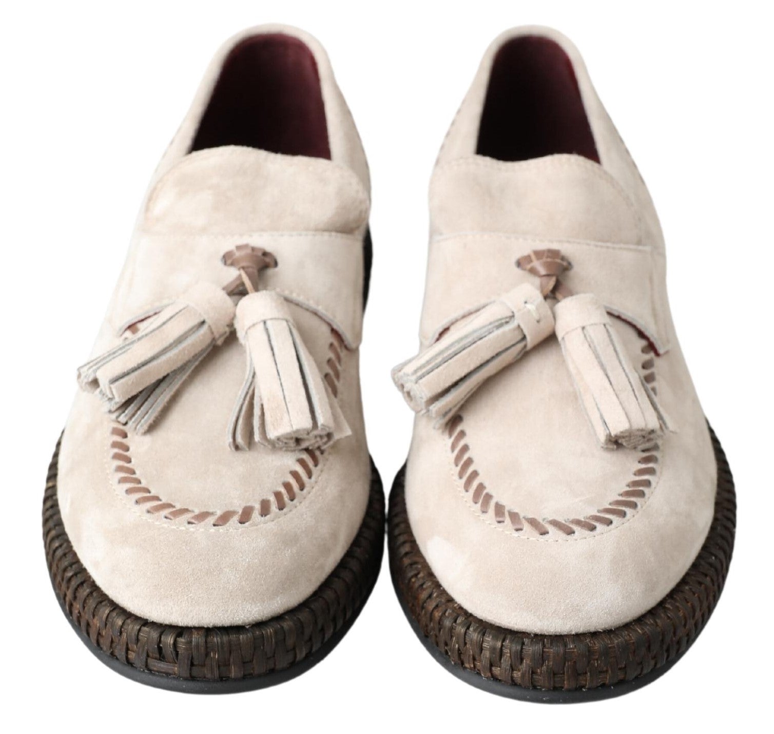 Dolce & Gabbana Ivory Suede Leather Men Espadrille Shoes - DEA STILOSA MILANO
