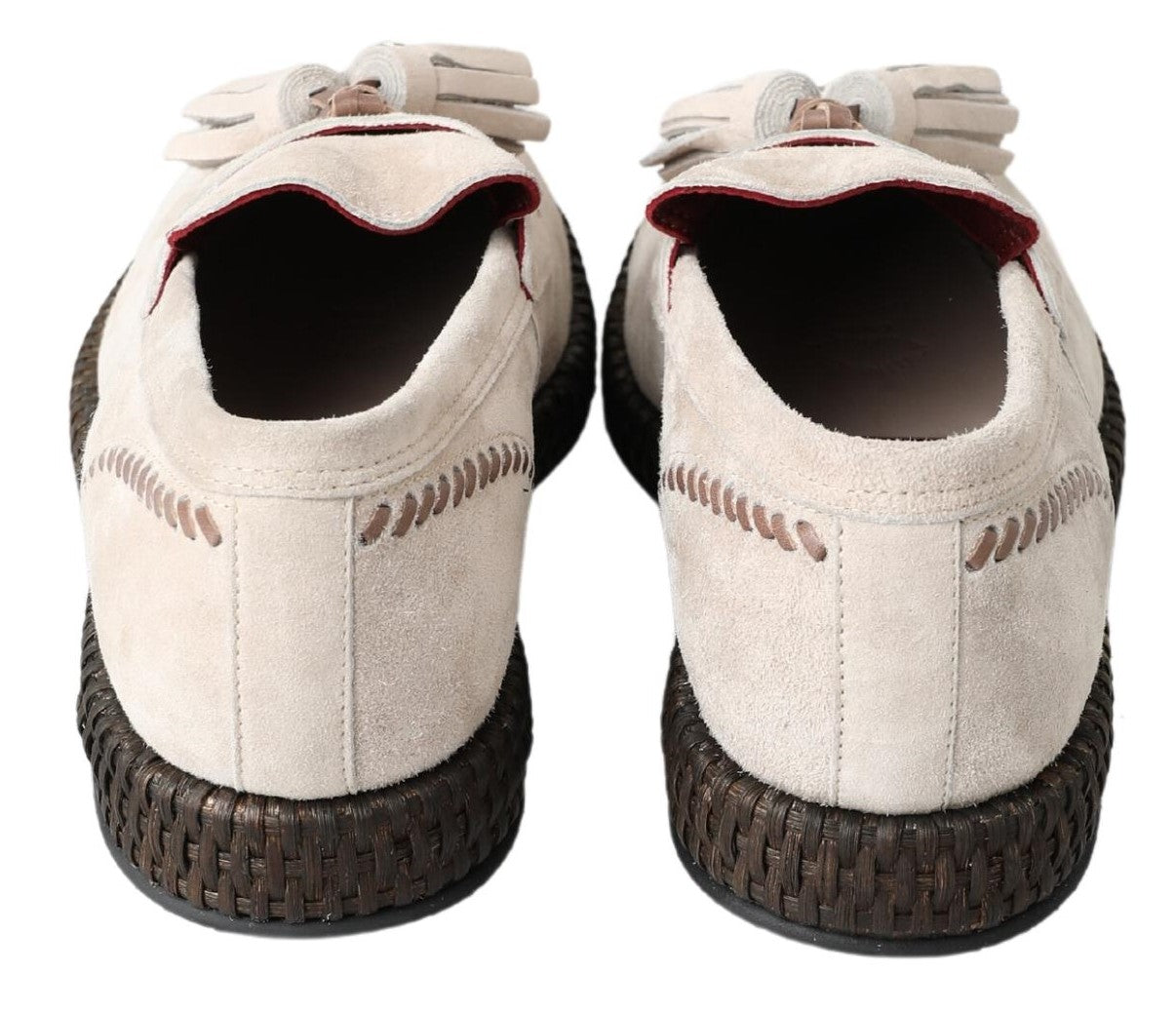 Dolce & Gabbana Ivory Suede Leather Men Espadrille Shoes - DEA STILOSA MILANO