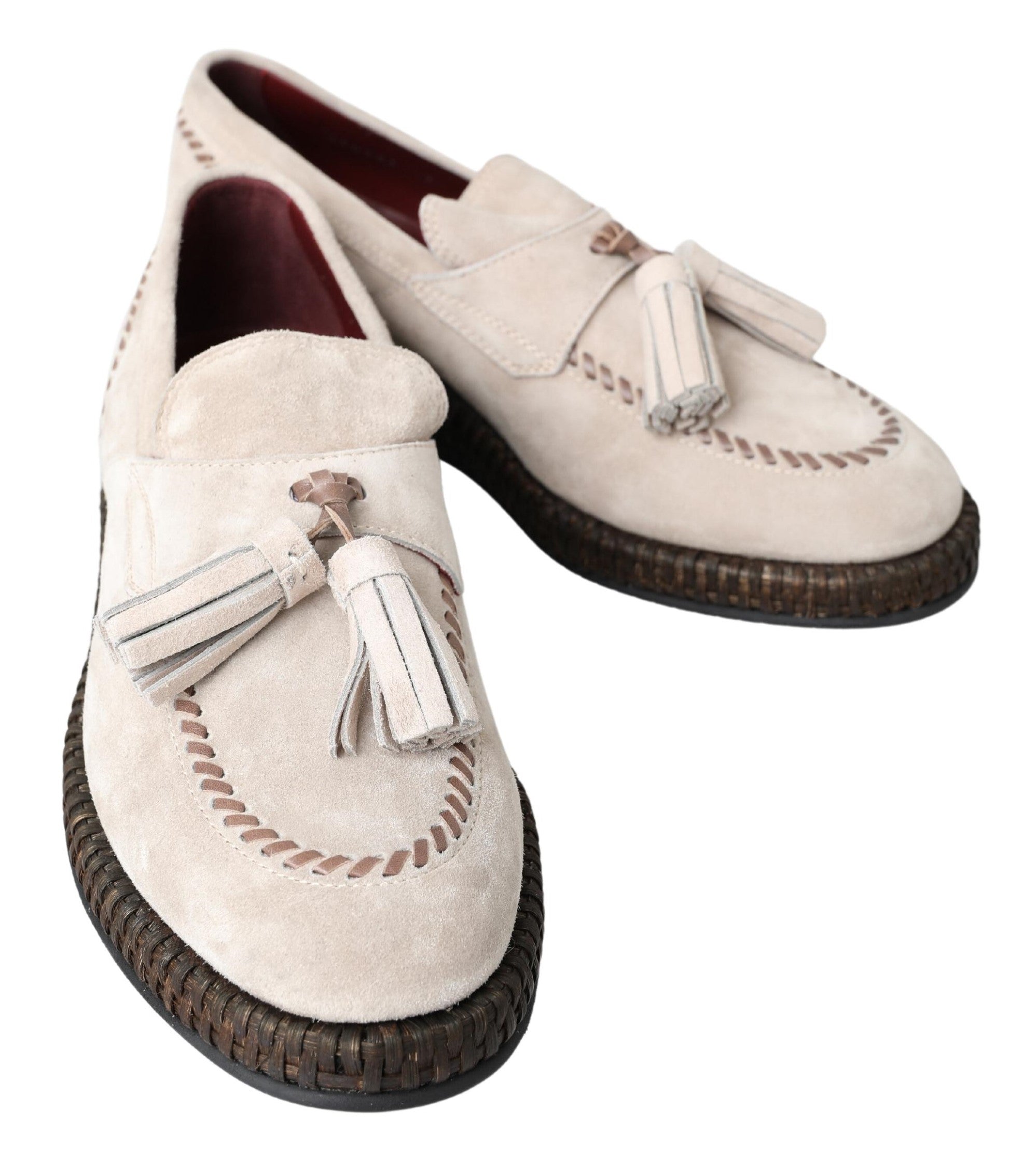 Dolce & Gabbana Ivory Suede Leather Men Espadrille Shoes - DEA STILOSA MILANO