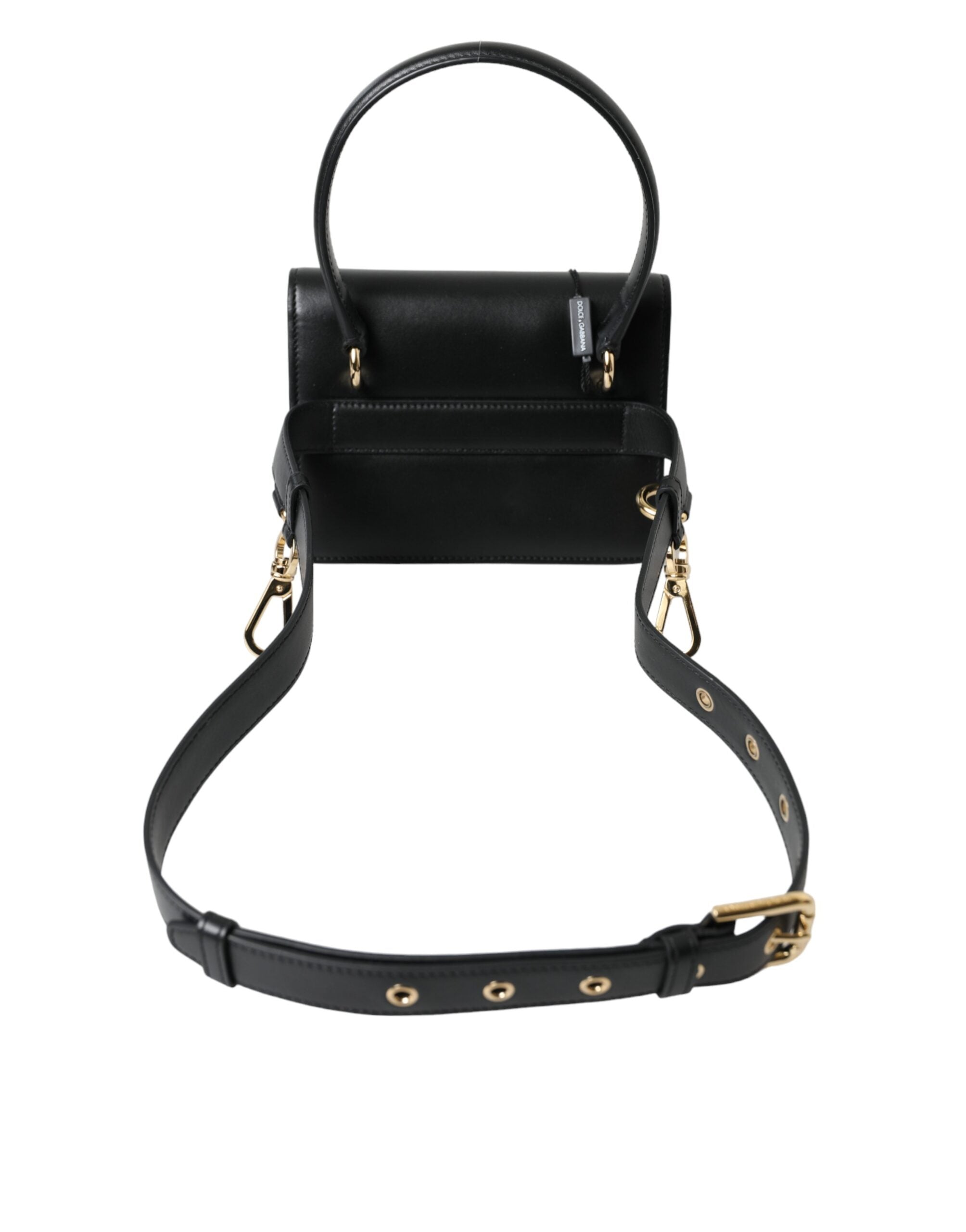 Dolce & Gabbana Black Leather Mini Belt Waist DG Girls Purse Bag - DEA STILOSA MILANO