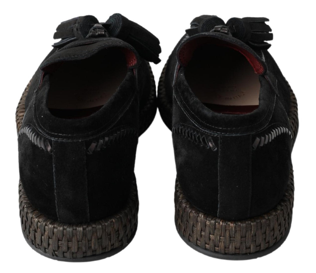 Dolce & Gabbana Black Suede Leather Casual Espadrille Shoes - DEA STILOSA MILANO