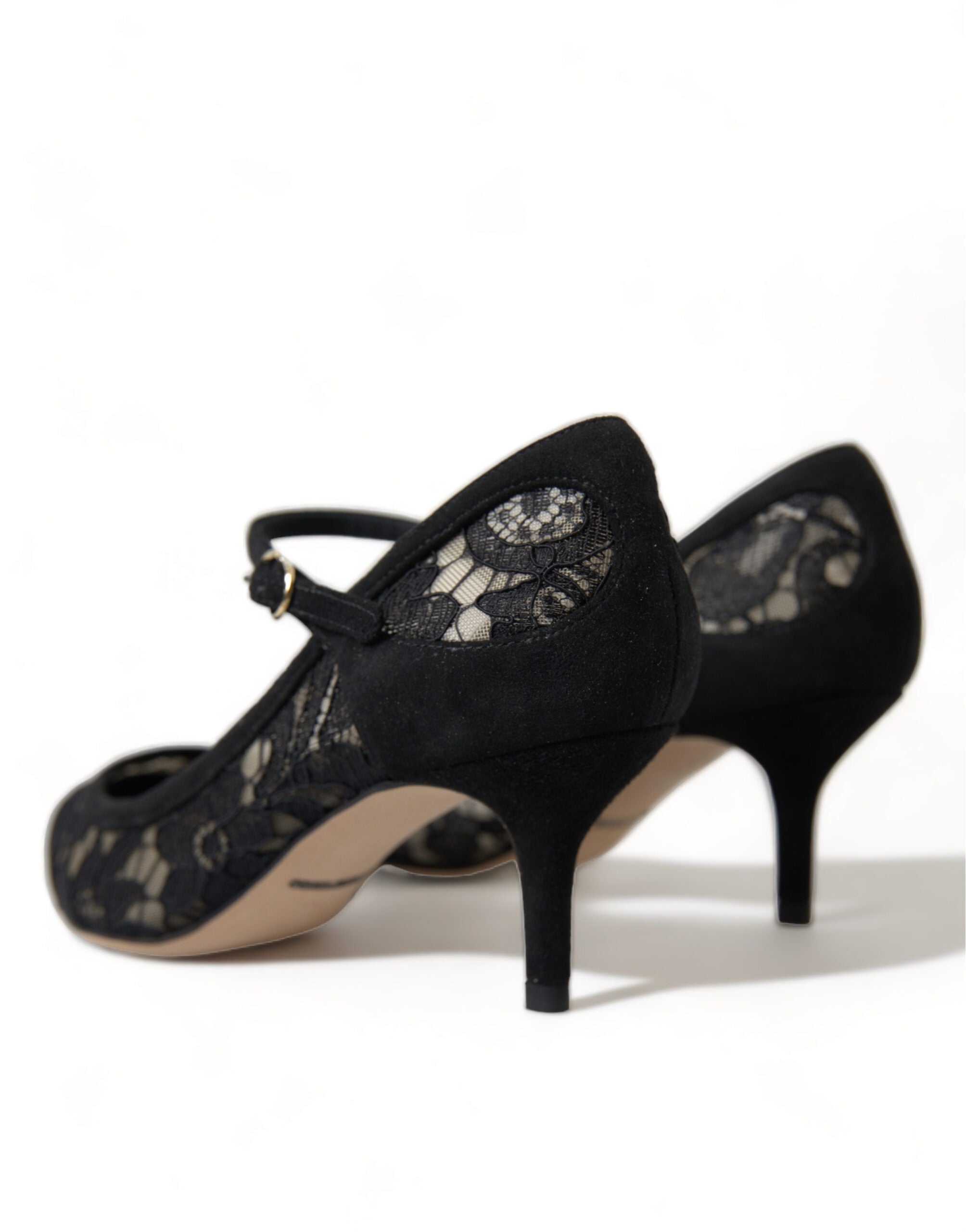 Dolce & Gabbana Black Viscose Taormina Lace Pumps Shoes - DEA STILOSA MILANO