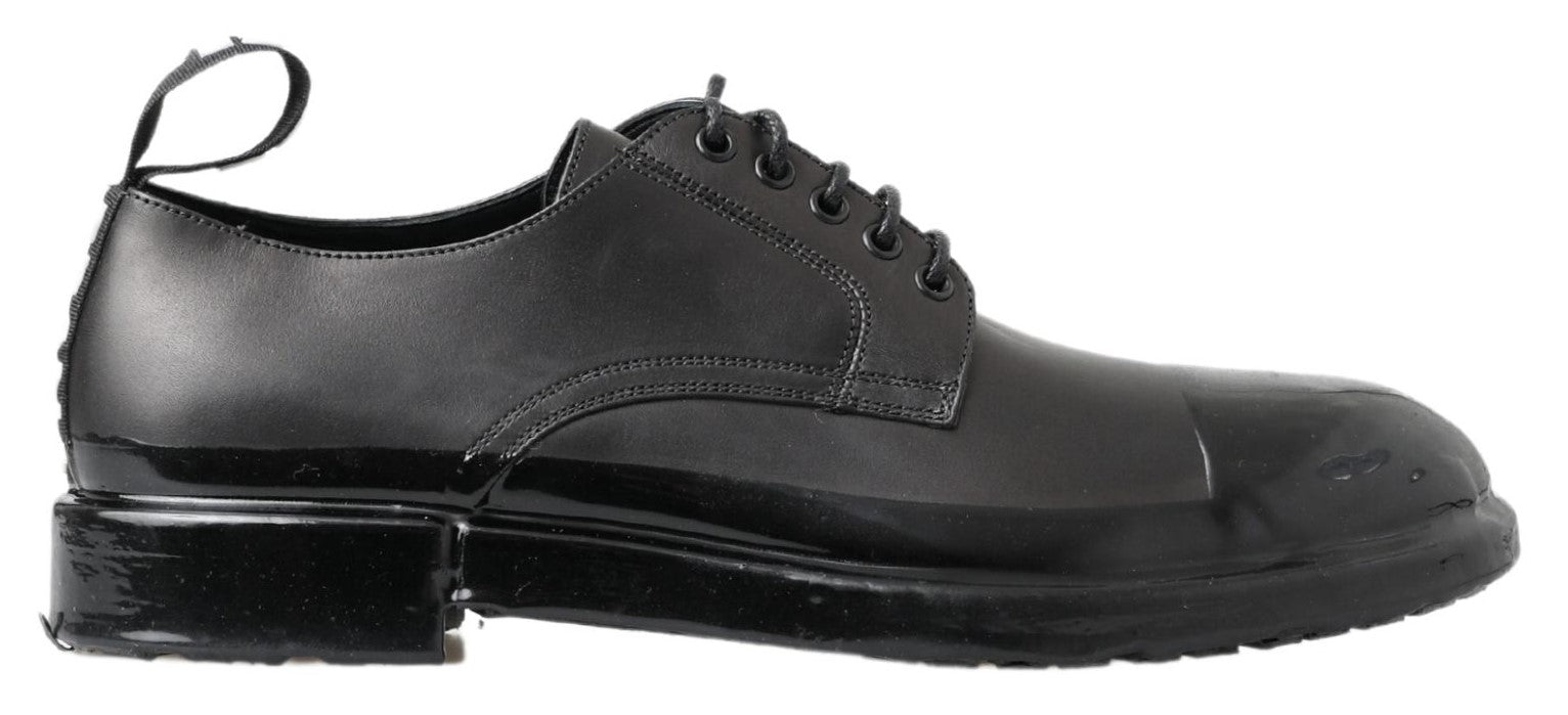 Dolce & Gabbana Black Leather Derby Dress Shoes - DEA STILOSA MILANO