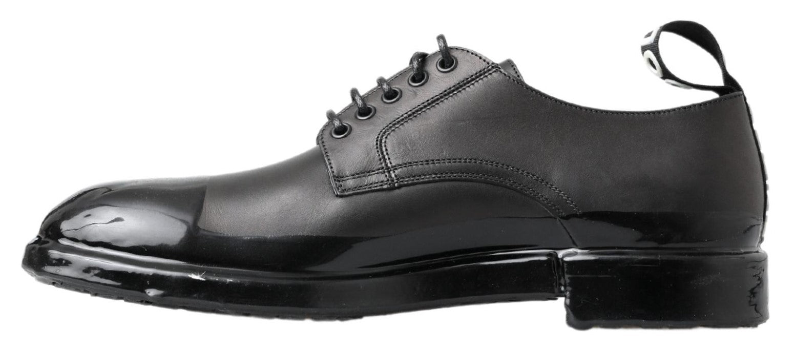 Dolce & Gabbana Black Leather Derby Dress Shoes - DEA STILOSA MILANO