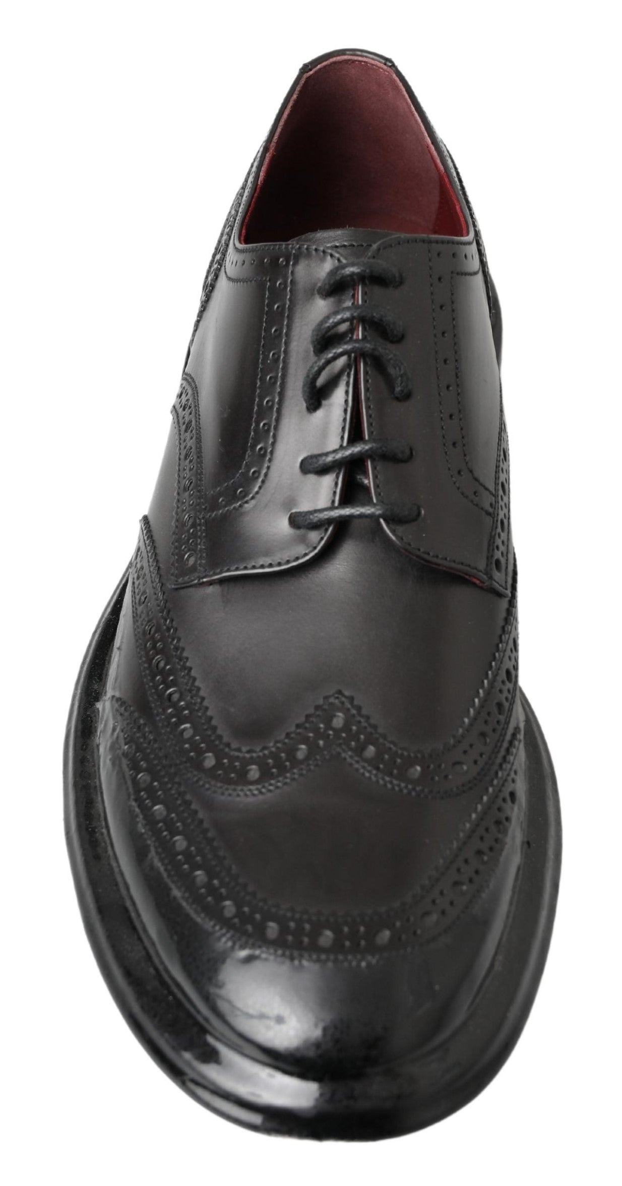 Dolce & Gabbana Black Leather Oxford Wingtip Formal Derby Shoes - DEA STILOSA MILANO