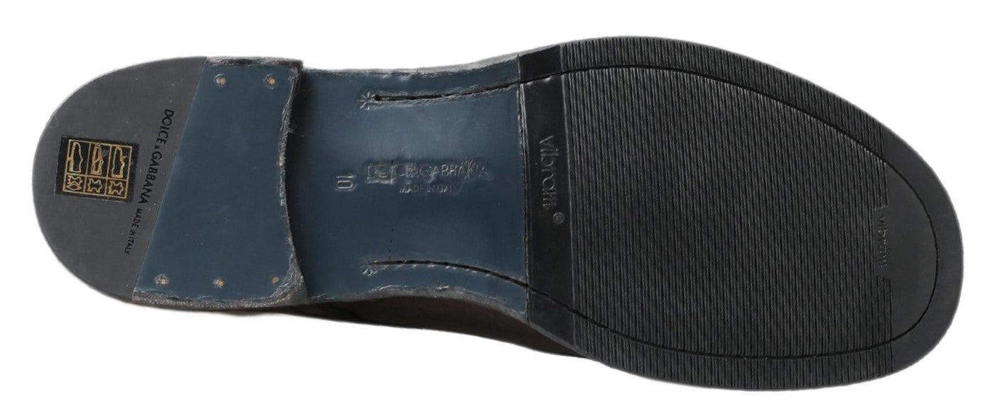 Dolce & Gabbana Brown Horse Leather Perugino Shoes - DEA STILOSA MILANO