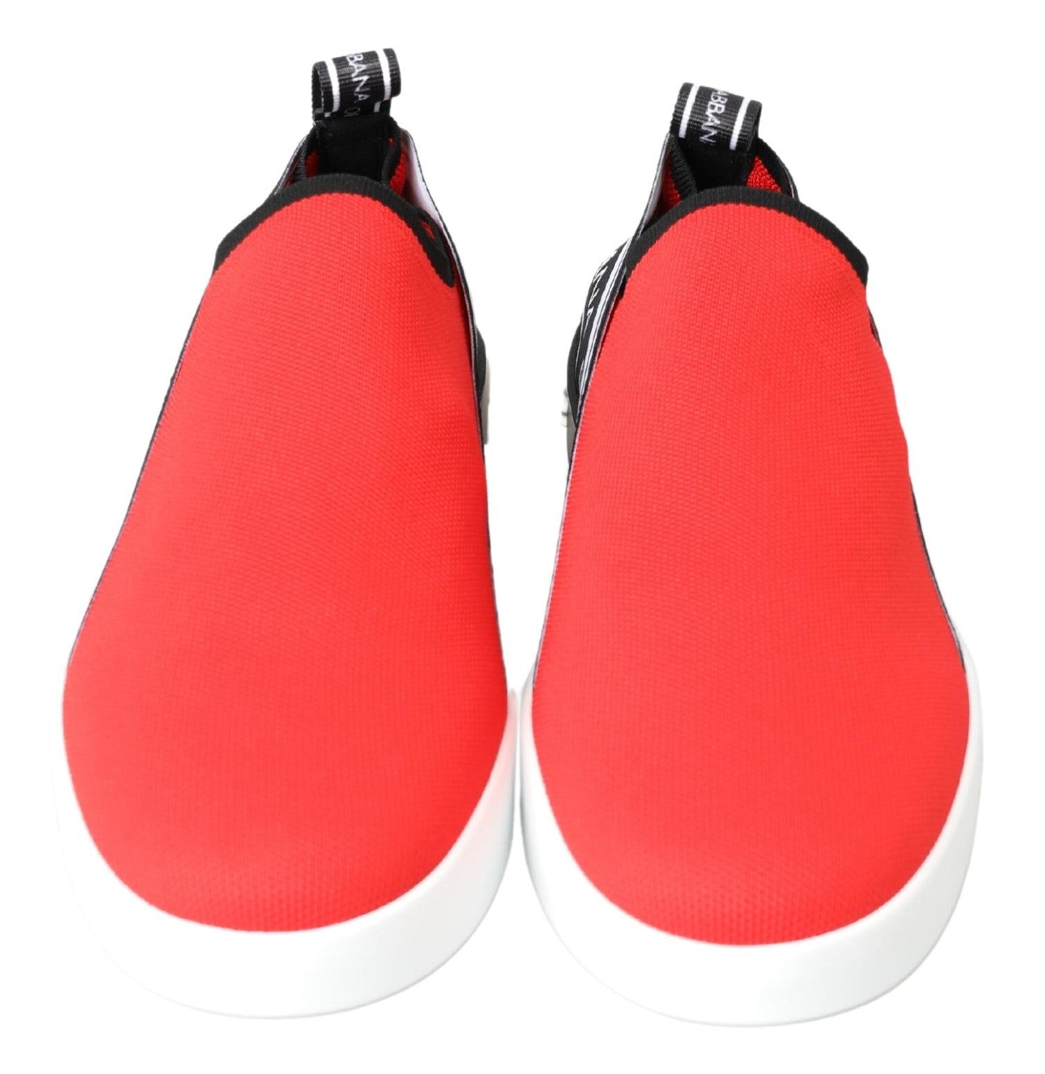 Dolce & Gabbana Red White Flat Sneakers Loafers Shoes - DEA STILOSA MILANO