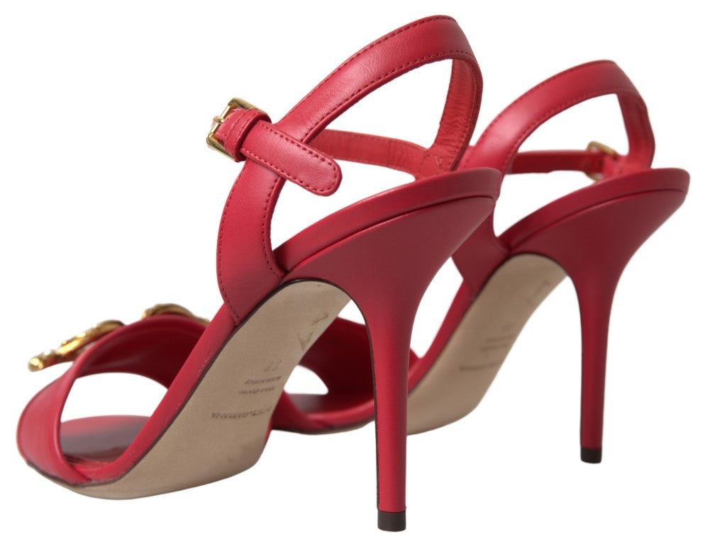 Dolce & Gabbana Red Ankle Strap Stiletto Heels Sandals Shoes - DEA STILOSA MILANO