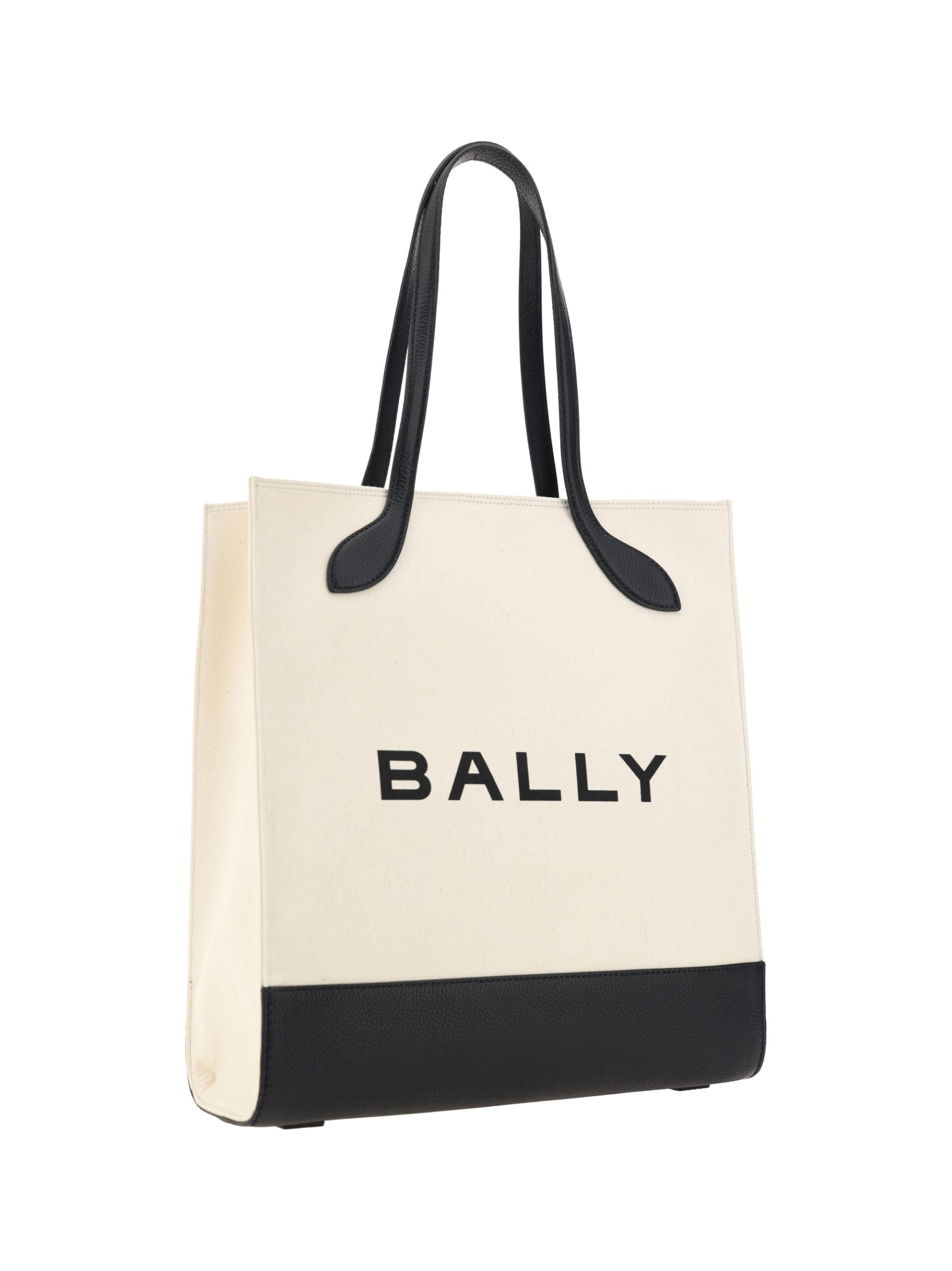 Bally White and Black Leather Tote Shoulder Bag - DEA STILOSA MILANO