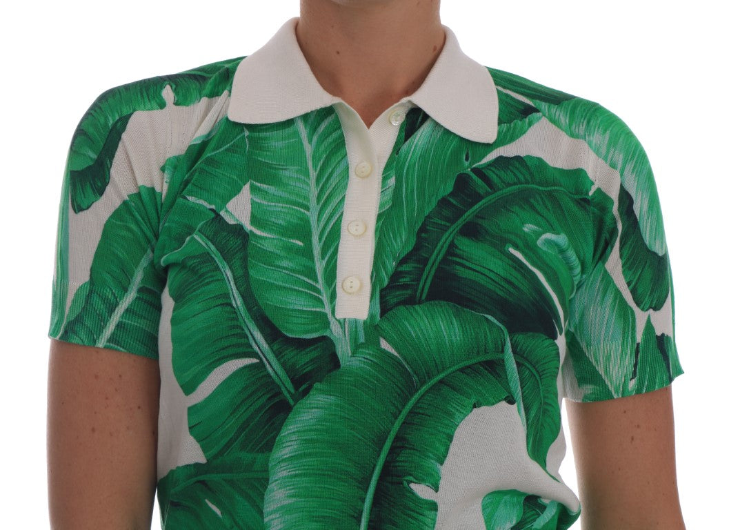Dolce & Gabbana Green Banana Leaf Polo T-shirt - DEA STILOSA MILANO