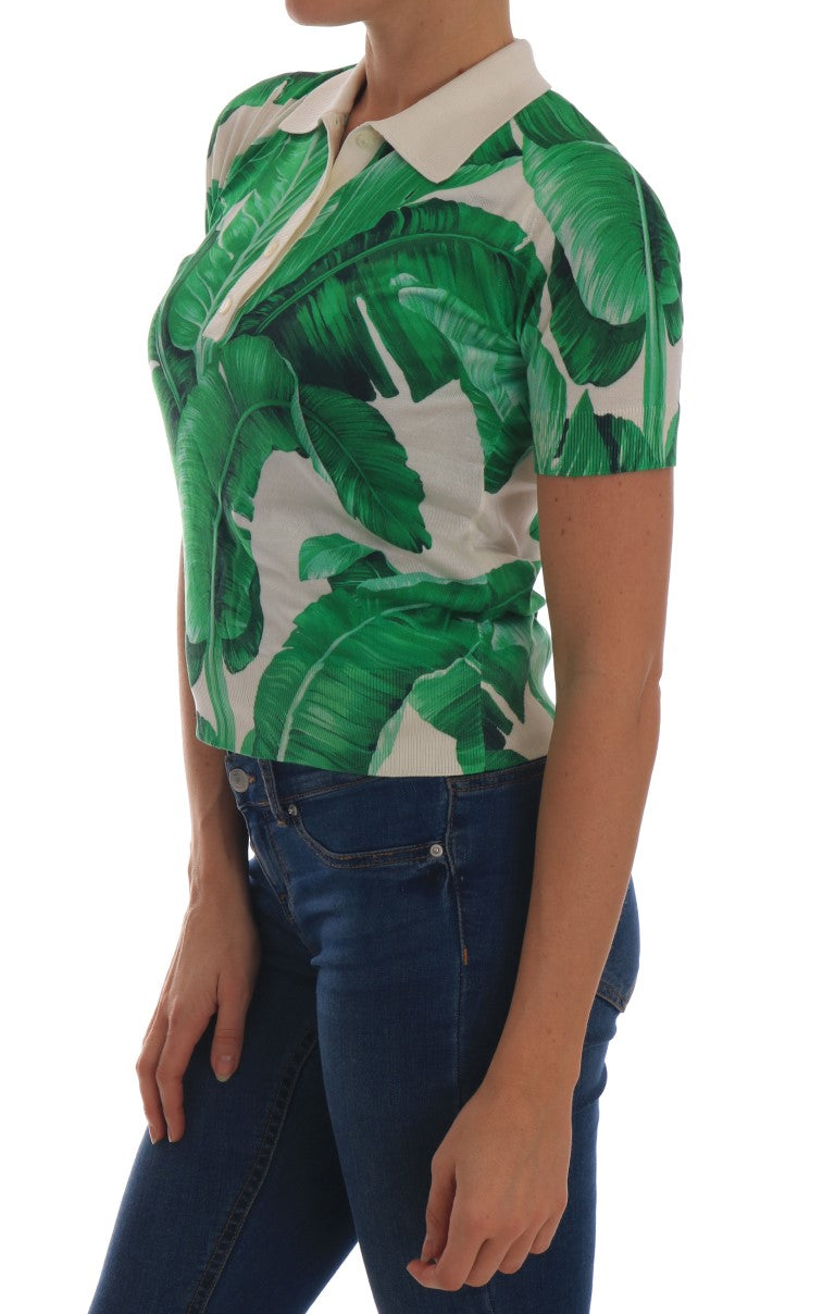Dolce & Gabbana Green Banana Leaf Polo T-shirt - DEA STILOSA MILANO