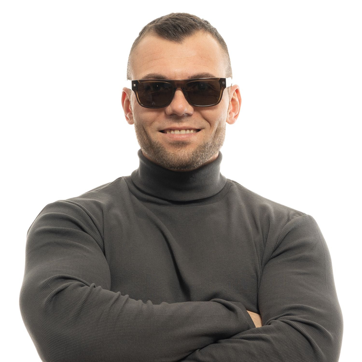 Ermenegildo Zegna Brown Men Sunglasses - DEA STILOSA MILANO